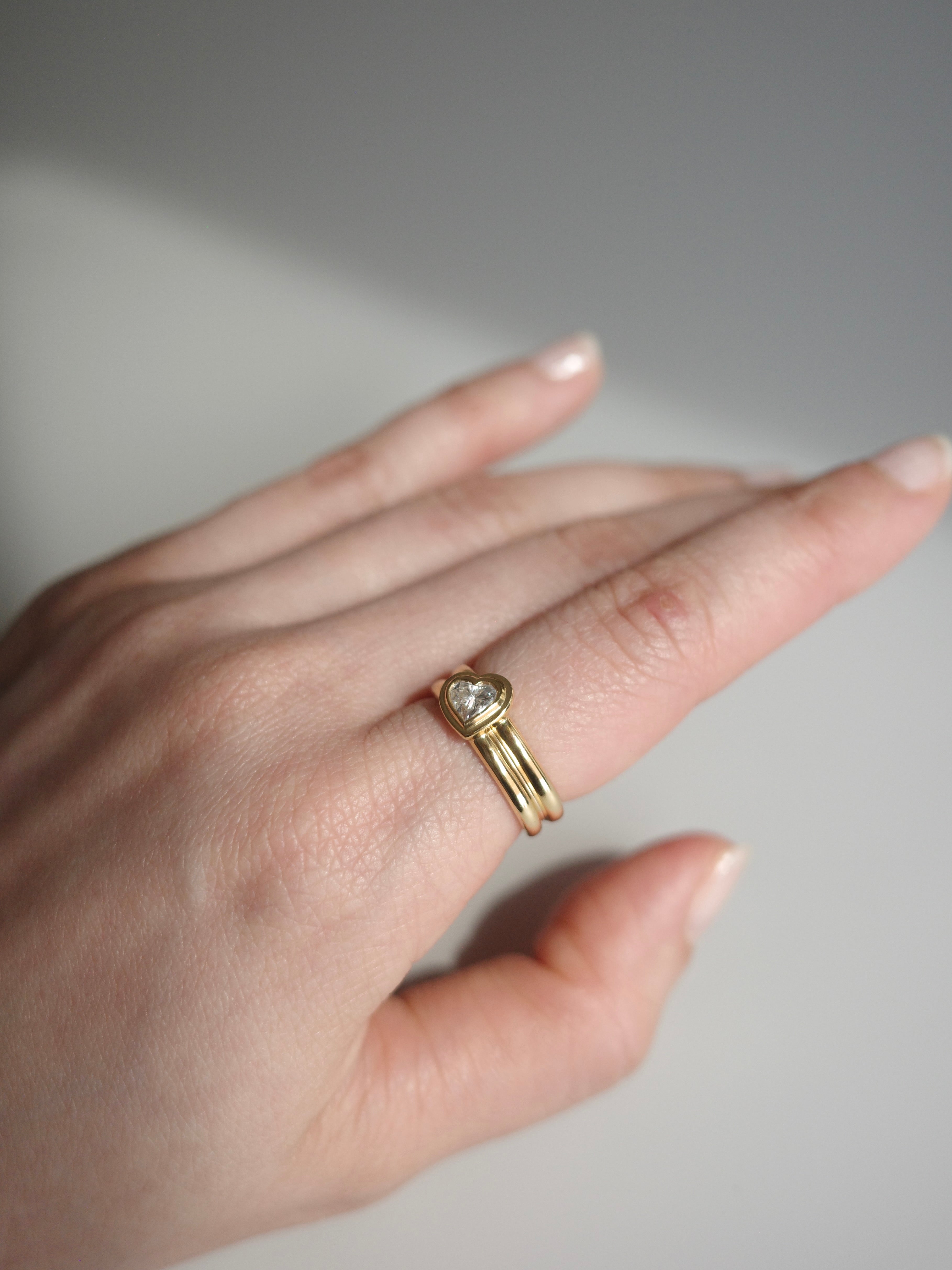 fine jewelry heart diamond ring by HN Jewelry