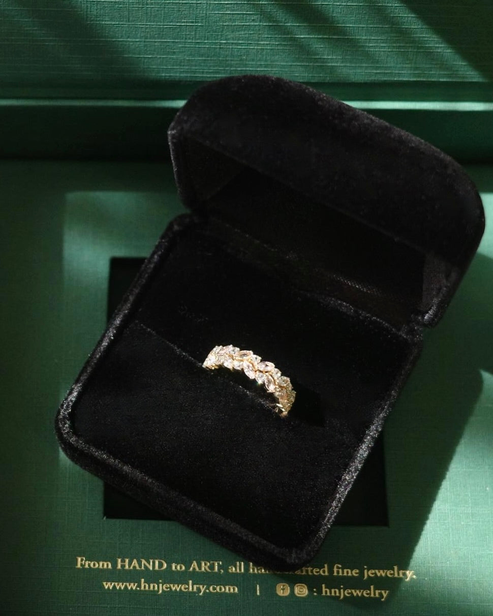 Morganite Half Eternity Ring