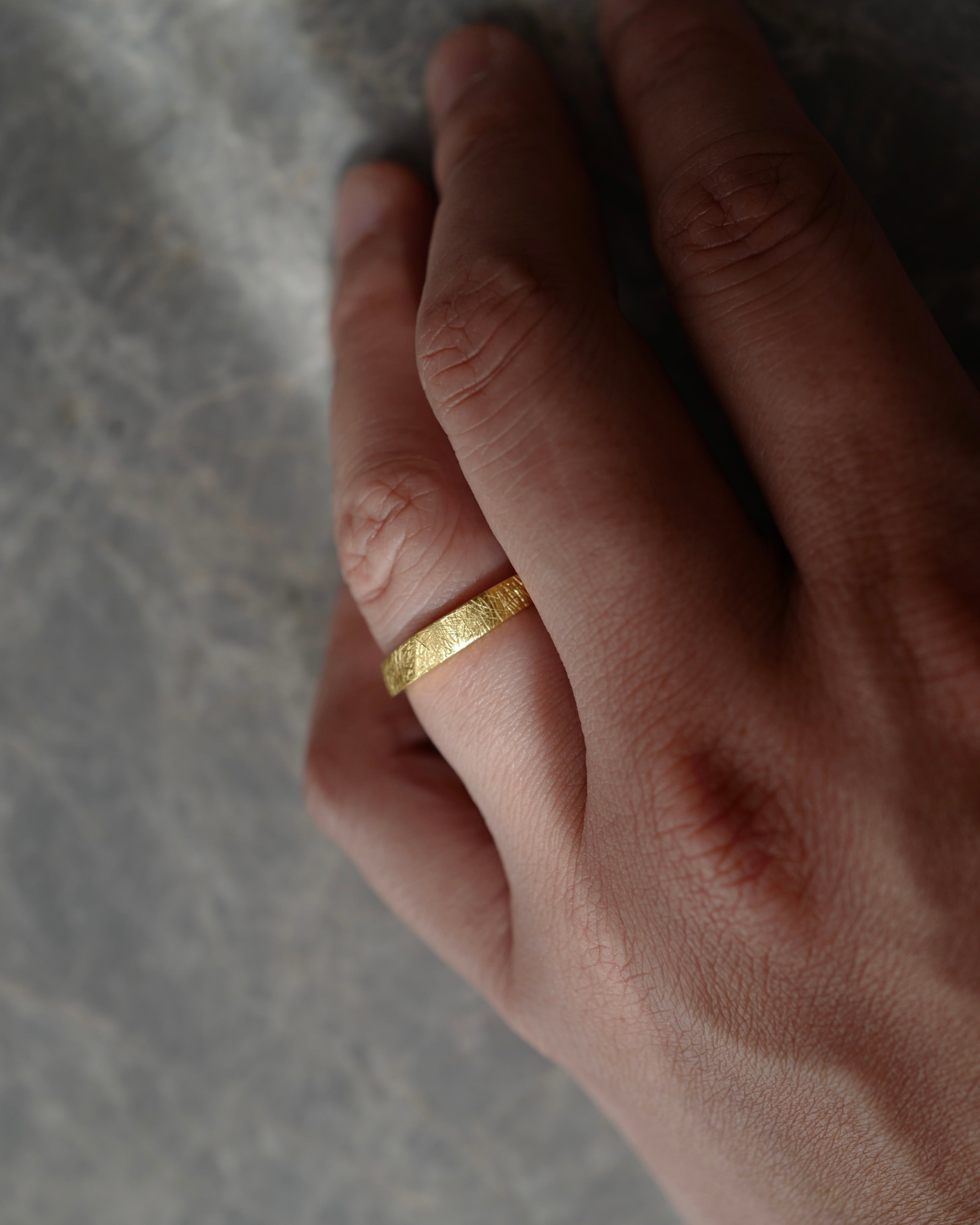 Hand Carved Gold Ring