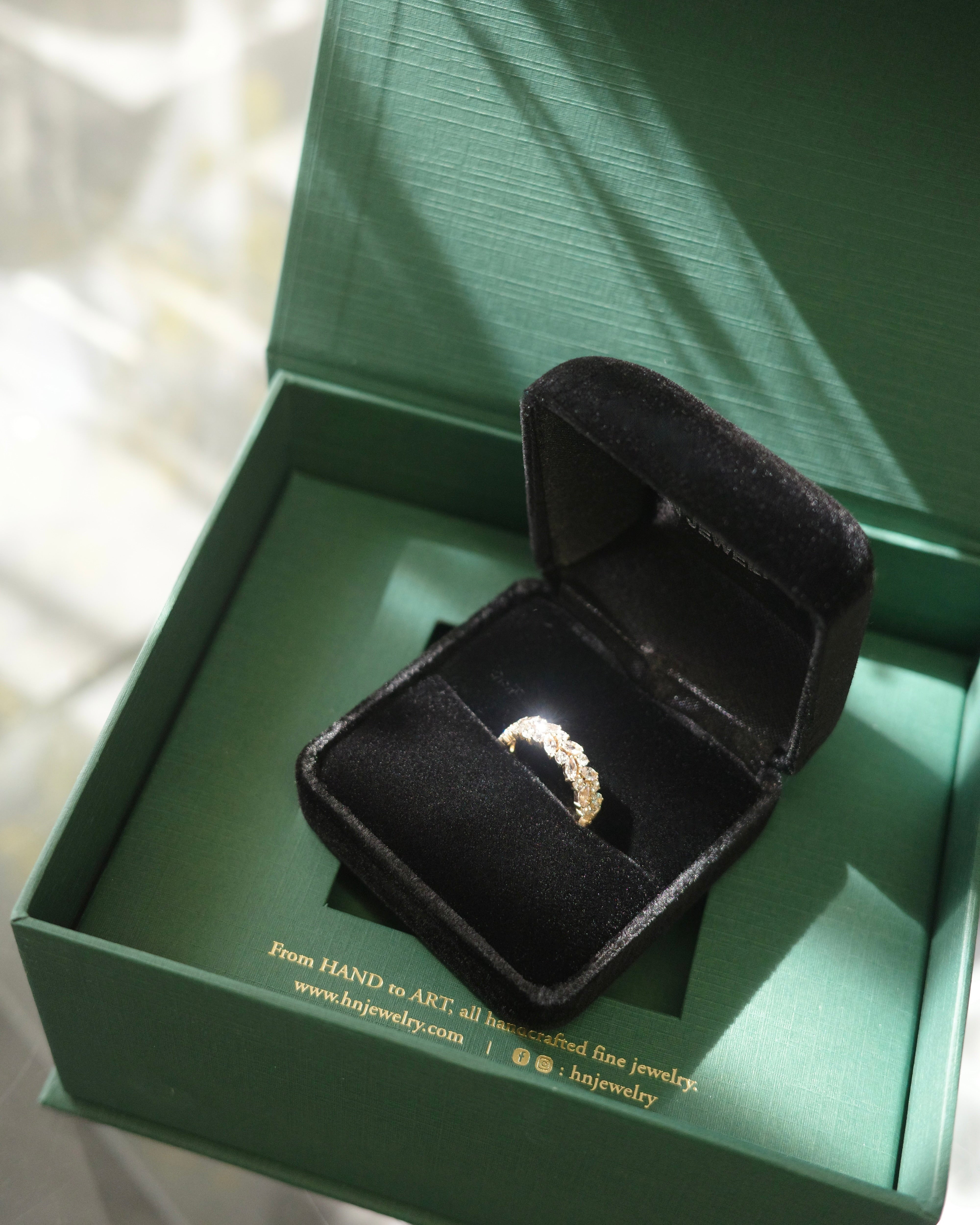 Morganite Half Eternity Ring