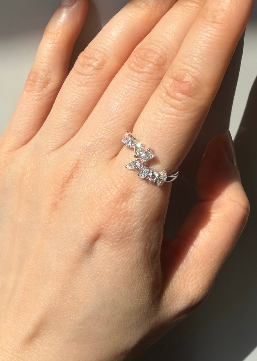 Marquise, princess, round, oval, and pear diamond ring