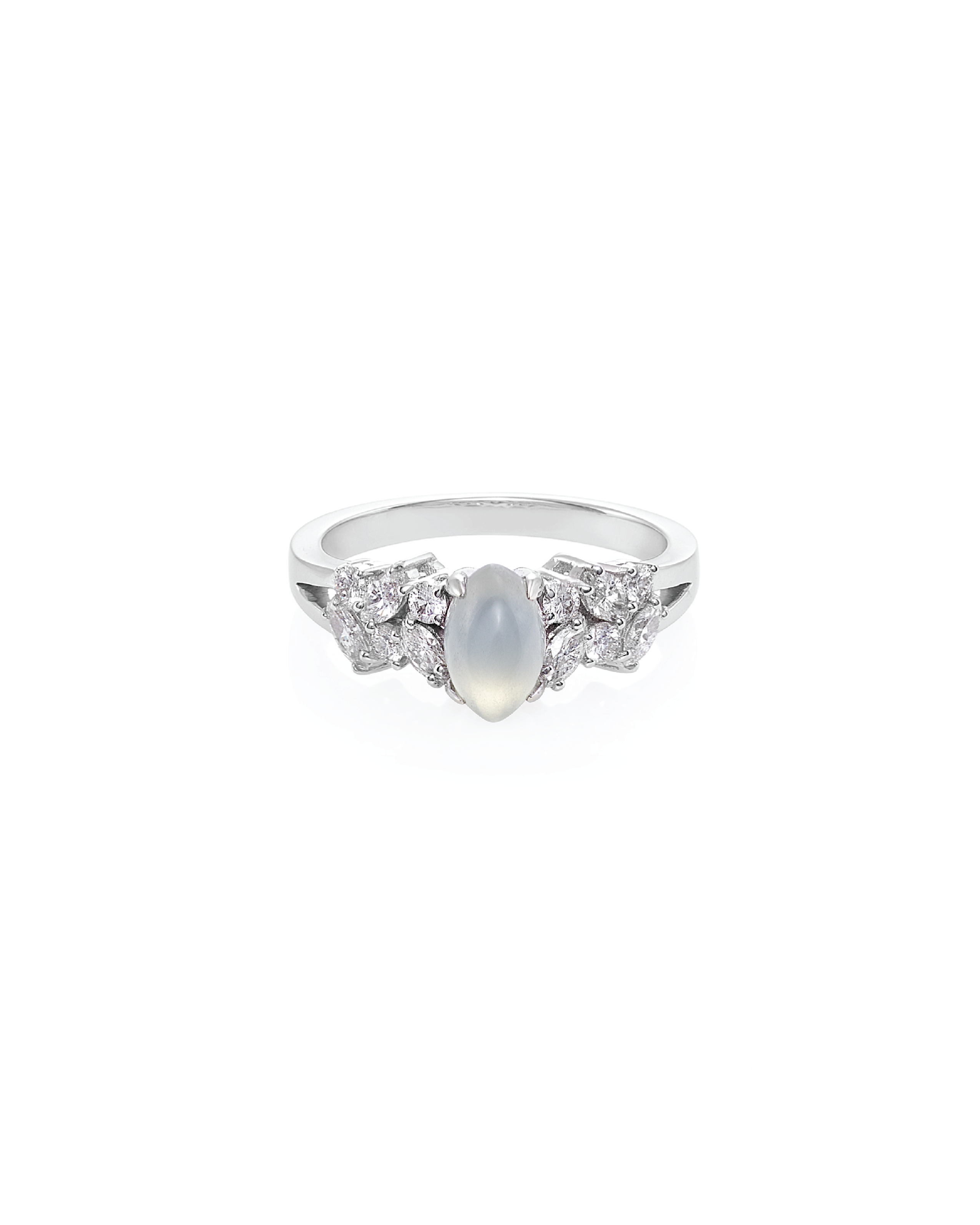 Jade and marquise diamond ring in 14K gold – HN Jewelry