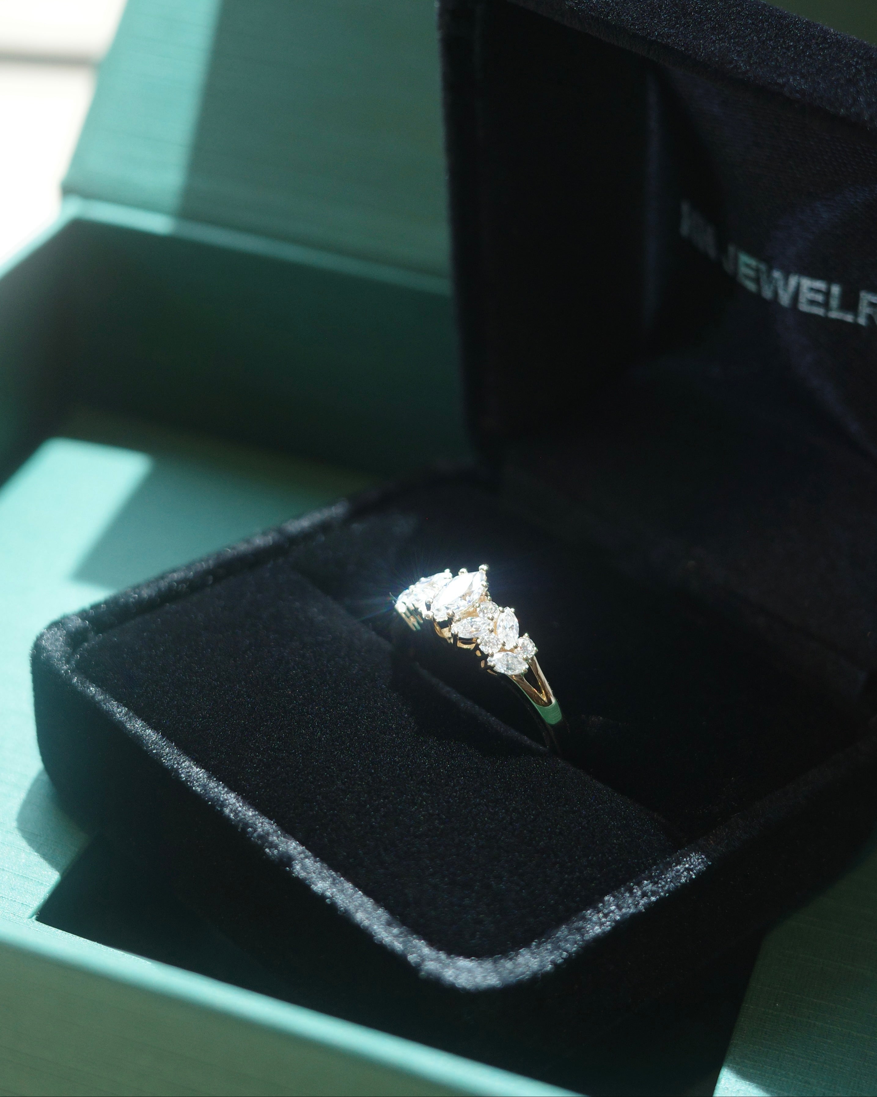 Marquise Cut Diamond Ring in White Gold - HN JEWELRY