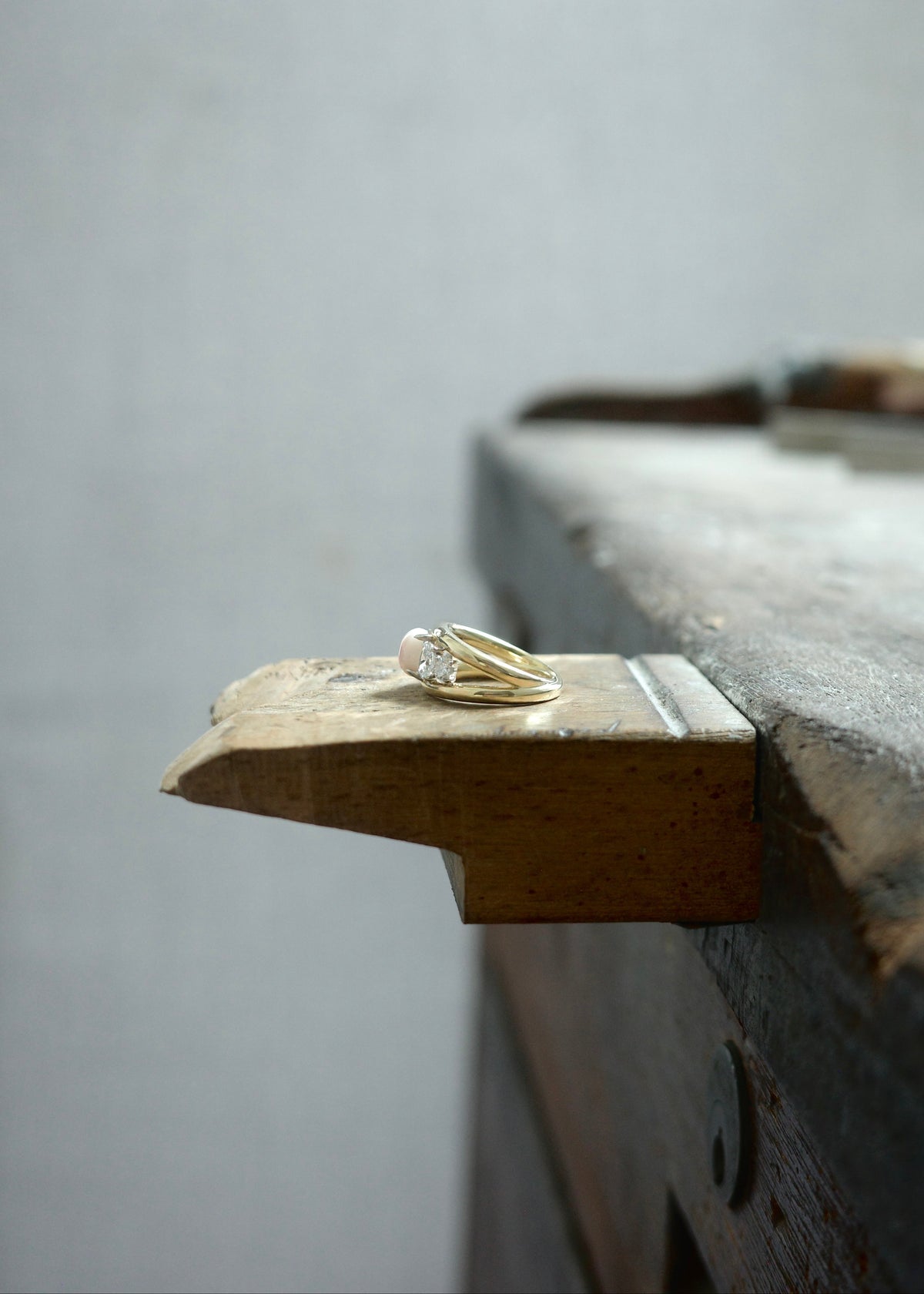 The Juliana Five Stone Conch Pearl Ring