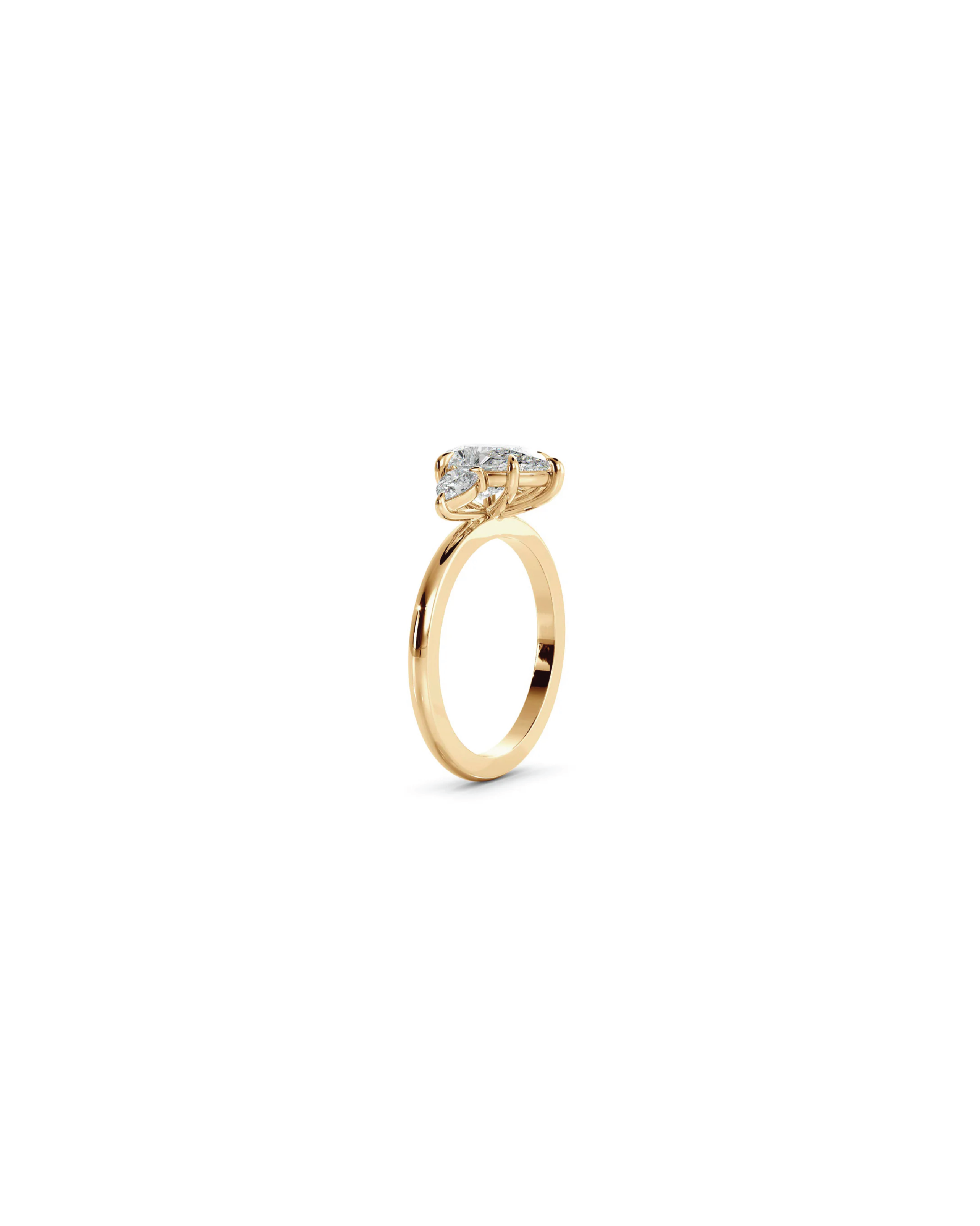 Pear Three-Stone Ring