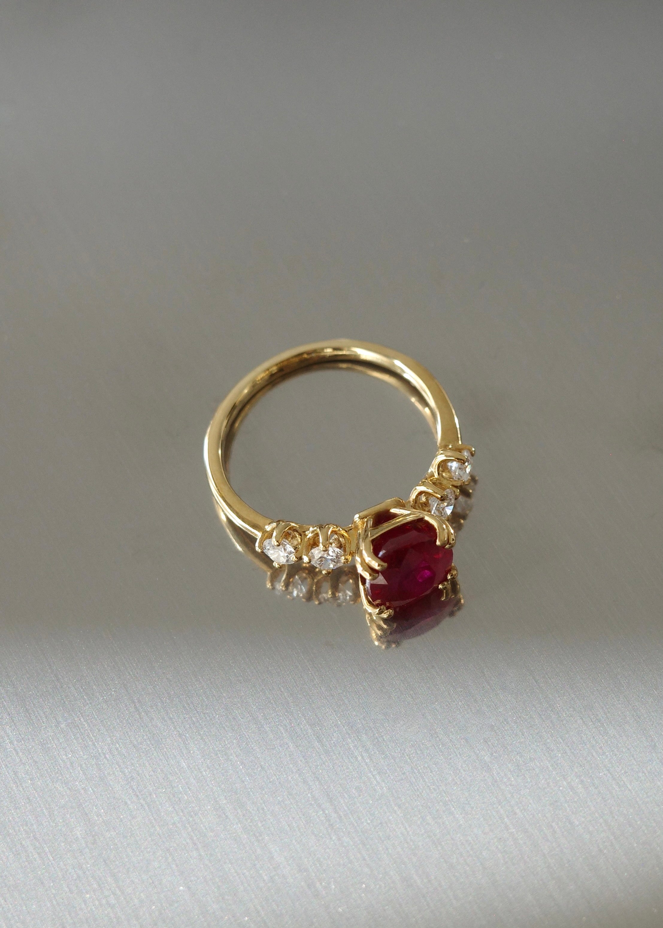 HN Jewelry natural Burma Pigeon Blood Vivid Red ruby and diamond ring