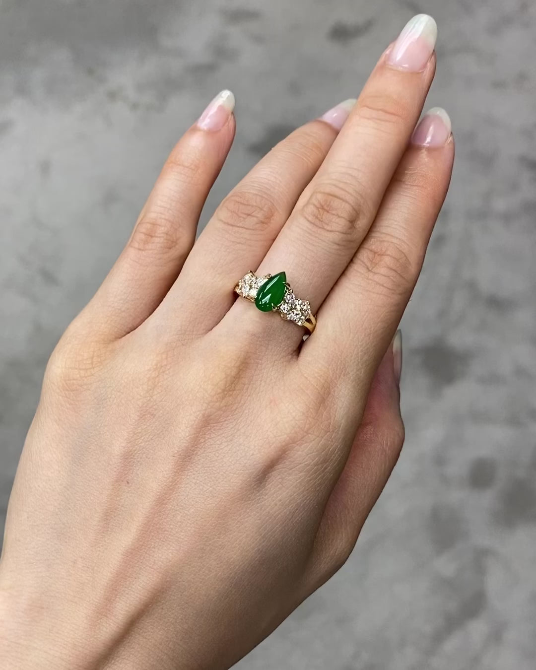 modern jade and marquise diamond ring for fine jewelry collection
