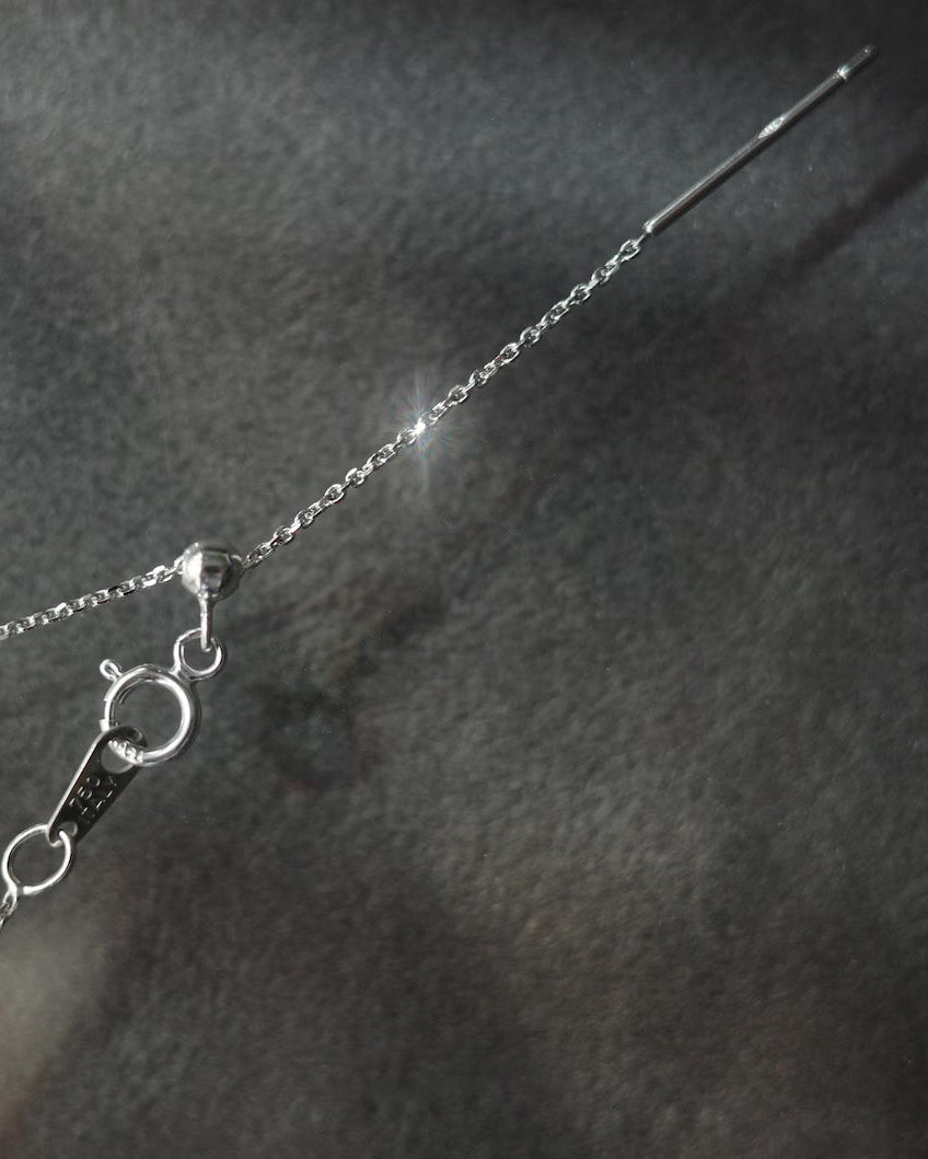 adjustable chain white gold