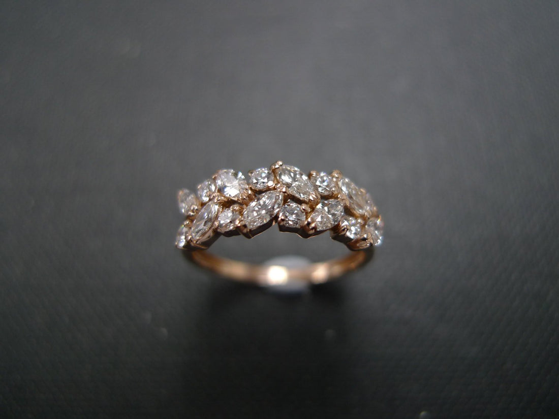 Marquise Diamond Ring in 14K Rose Gold - HN JEWELRY