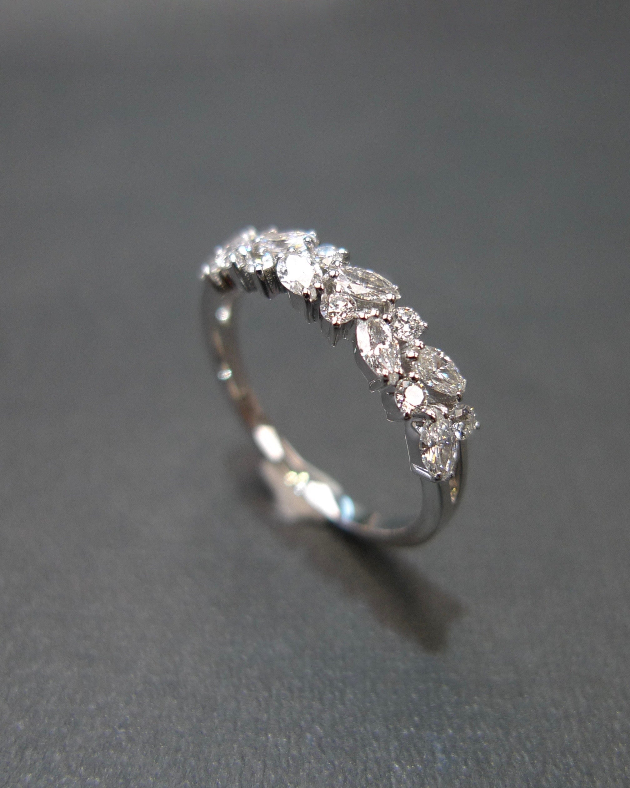 Marquise Diamond Ring in 18K White Gold - HN JEWELRY