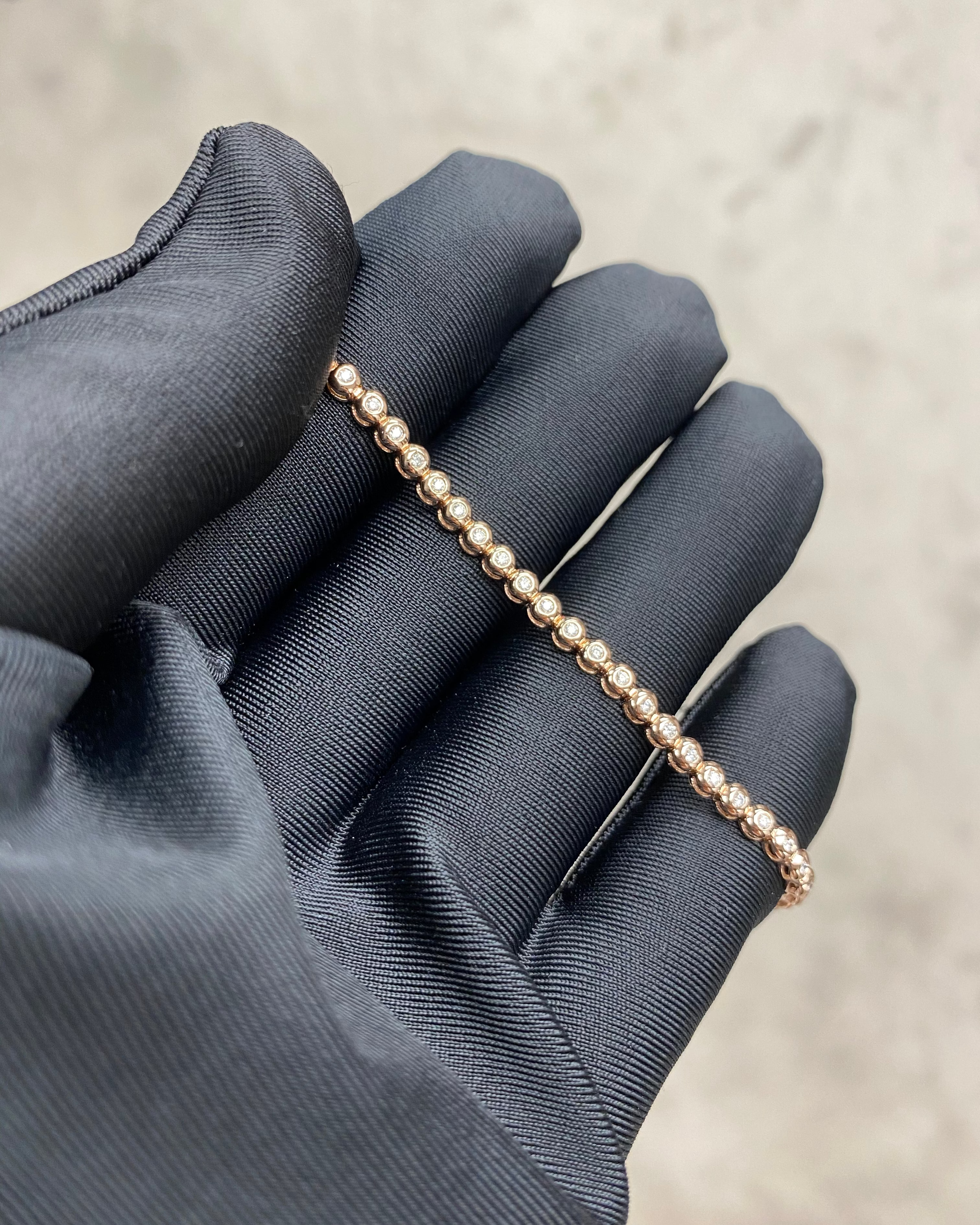 Bezel Set Diamond Tennis Bracelet