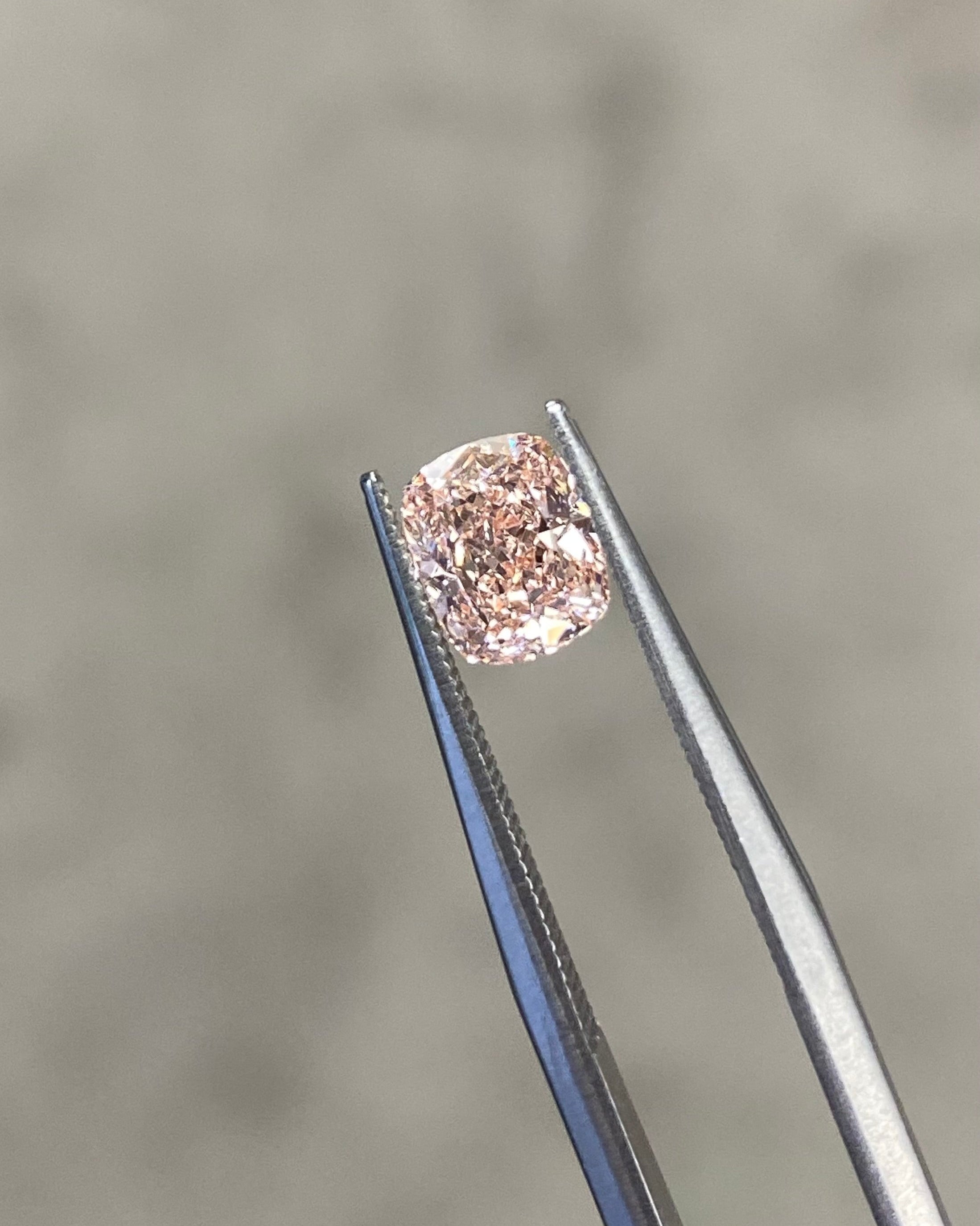 Cushion Pink Lab Grown Diamond Ring