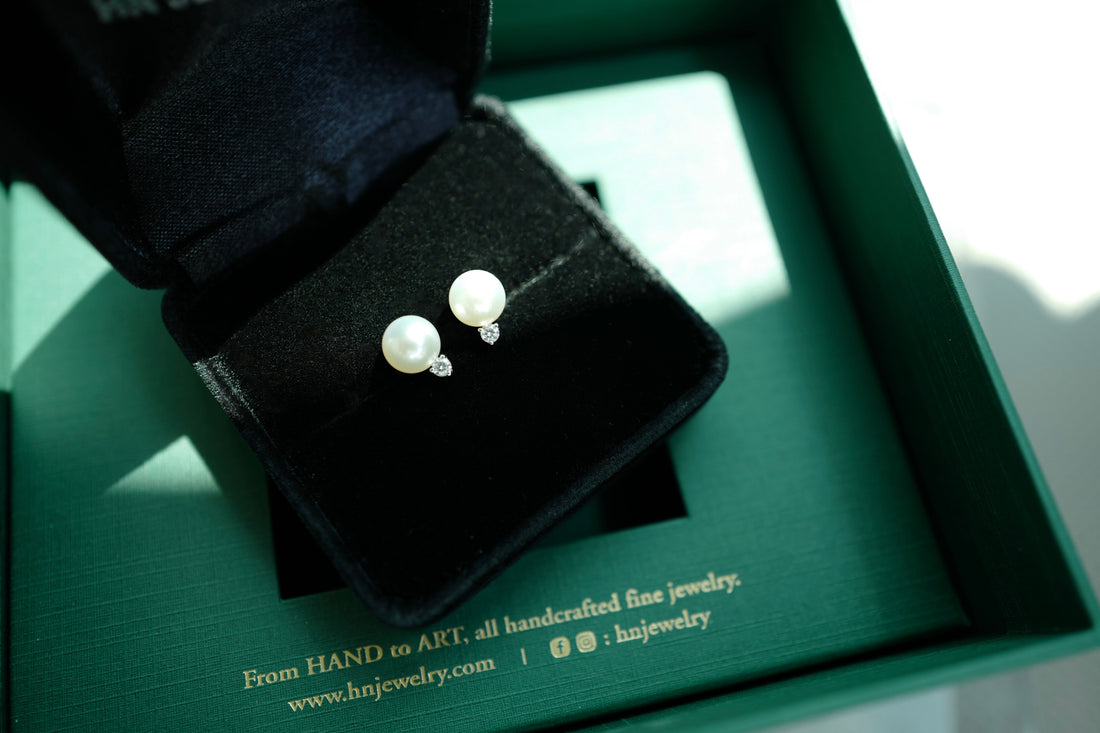 South Sea White Pearl and Diamond Earrings