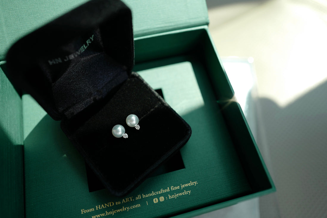 South Sea White Pearl and Diamond Earrings