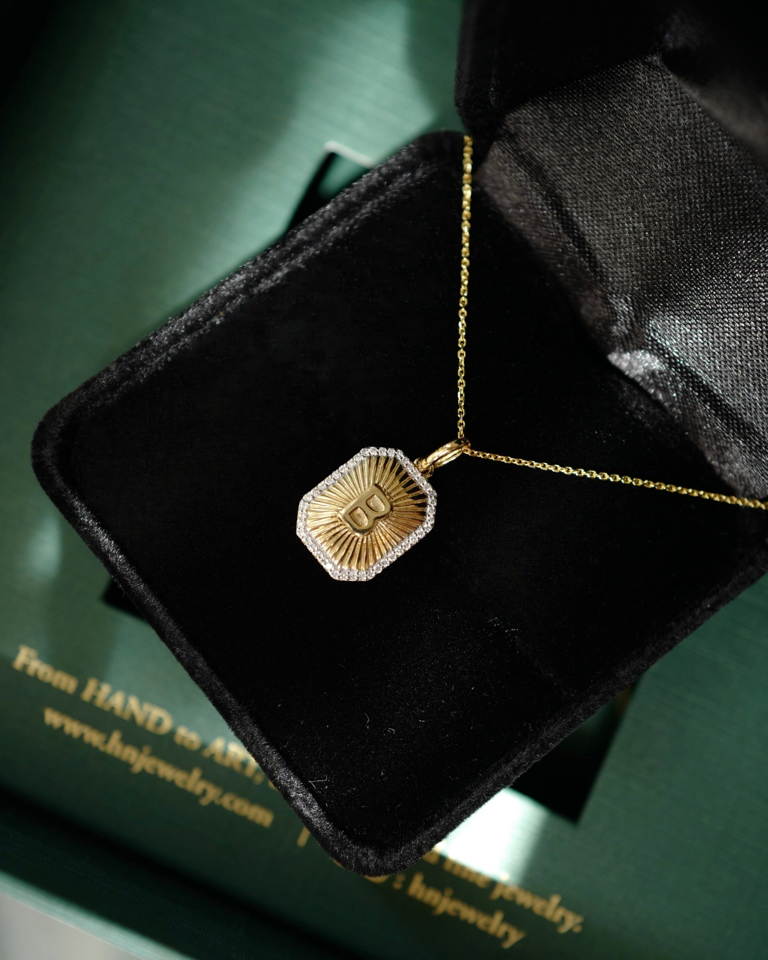 Letter Charm Diamond Necklace