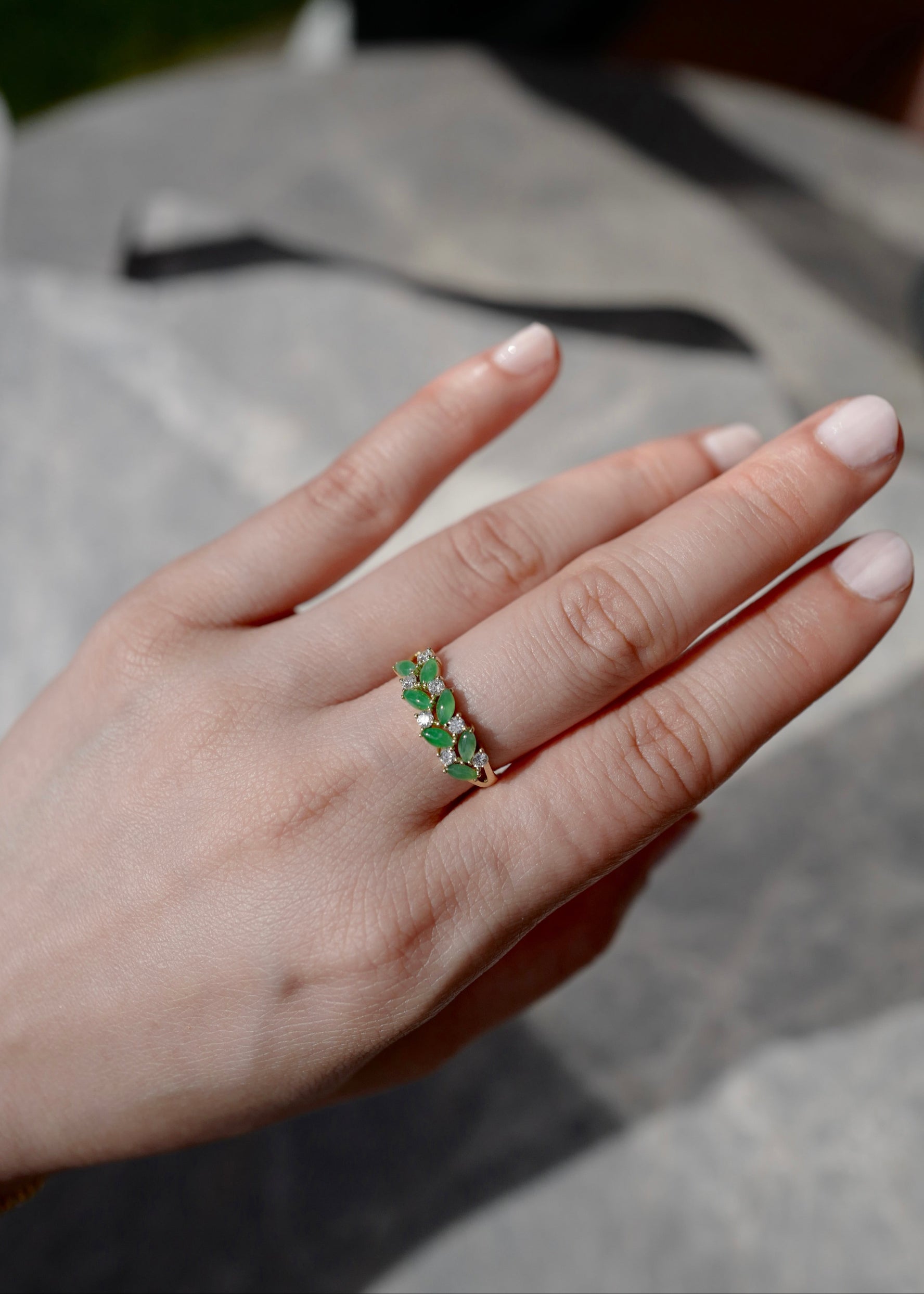 Jade & Diamond Ring