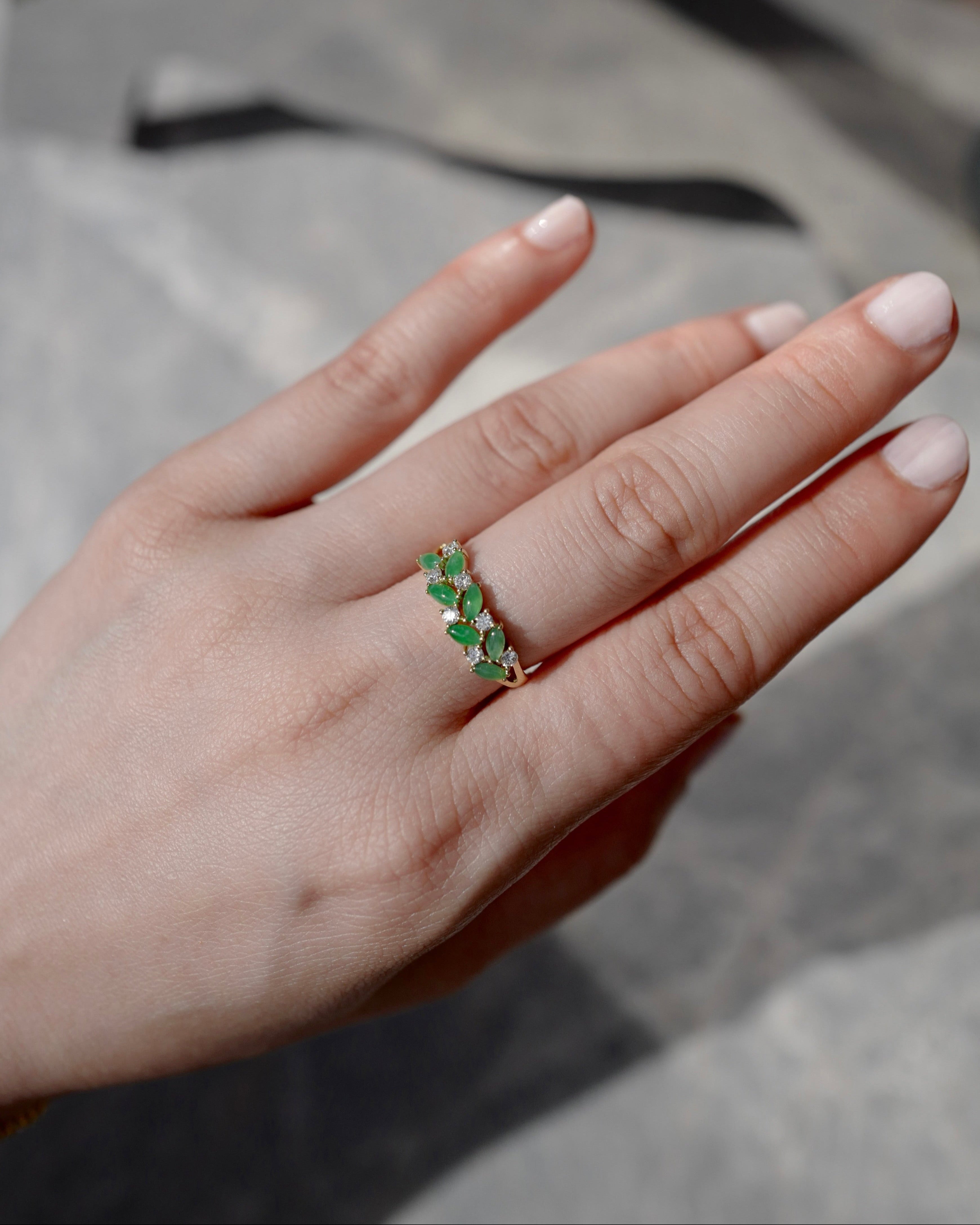 Jade & Diamond Ring