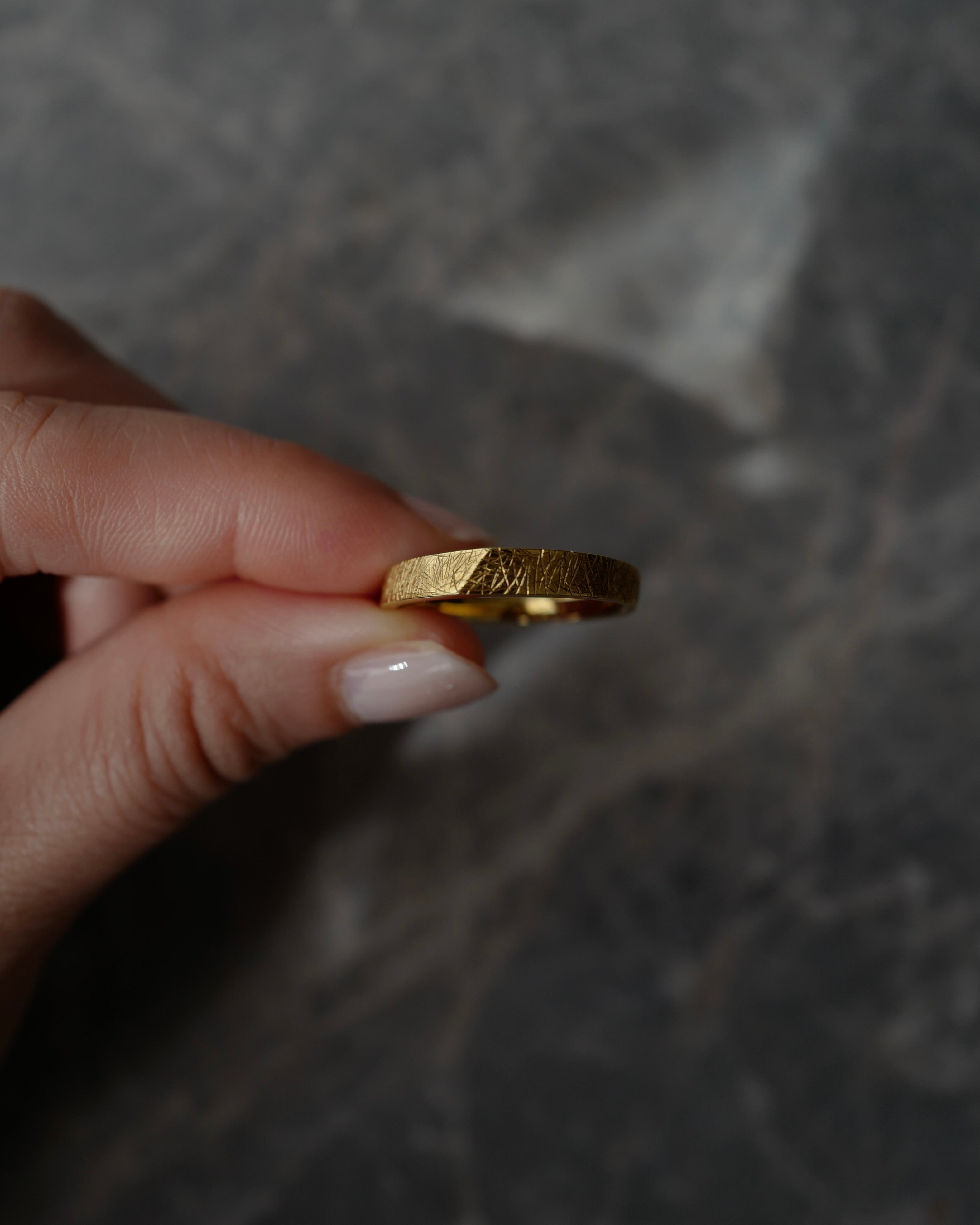 Hand Carved Gold Ring