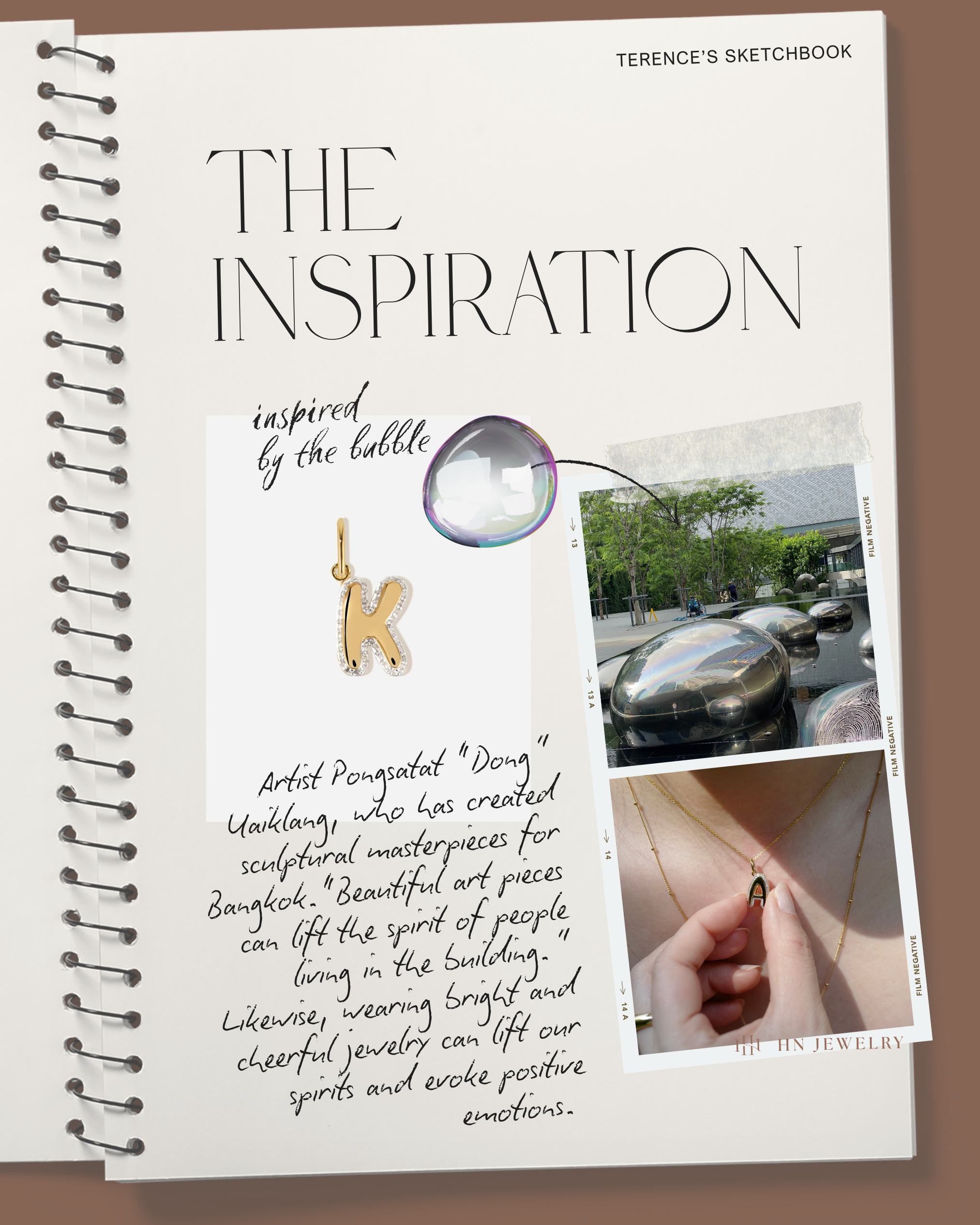 Bubble Letter Diamond Charm