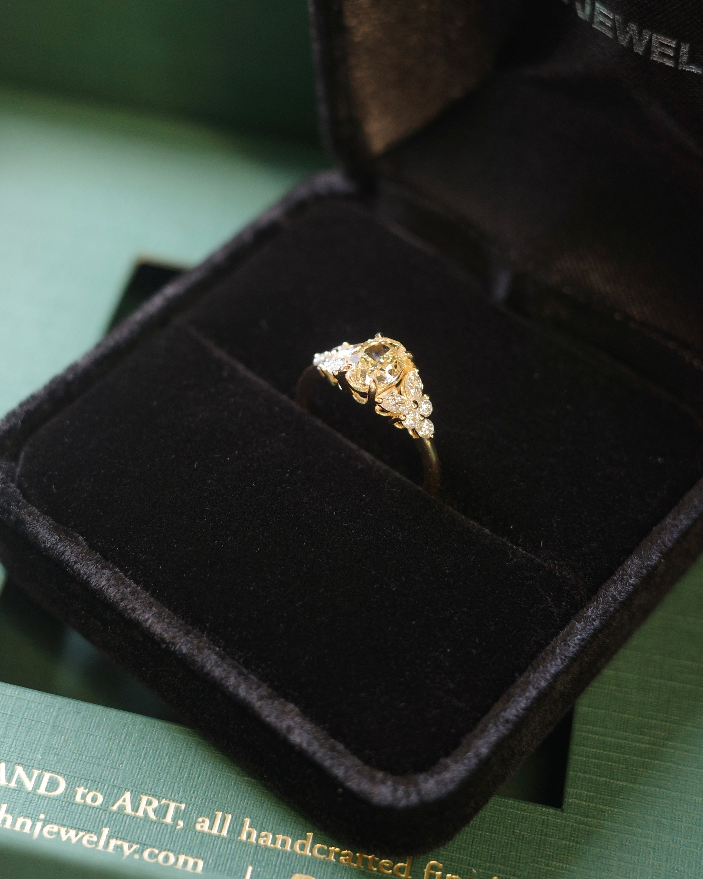 Fancy Yellow Oval Diamond Ring