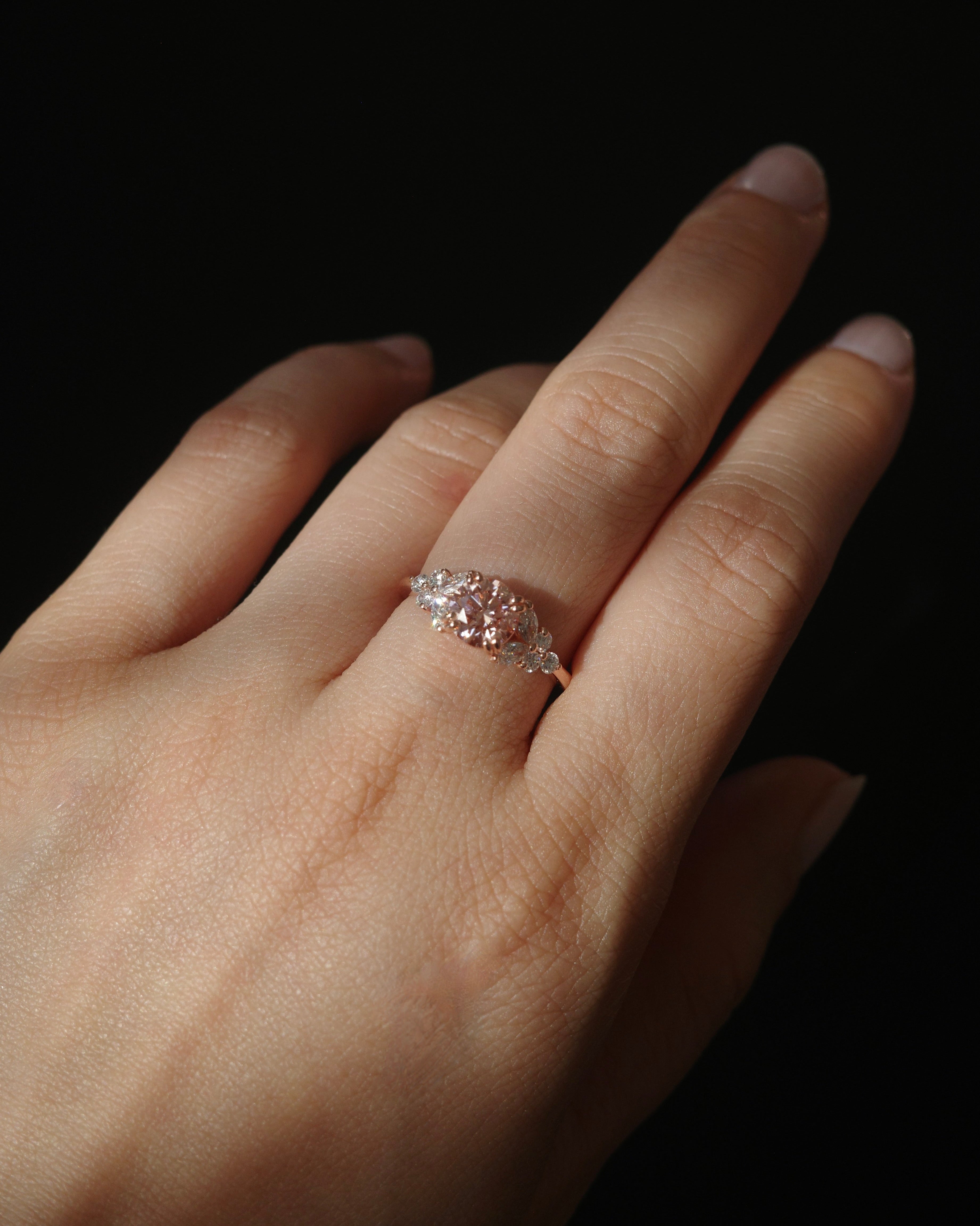 Fancy Pink lab Grown Diamond Ring