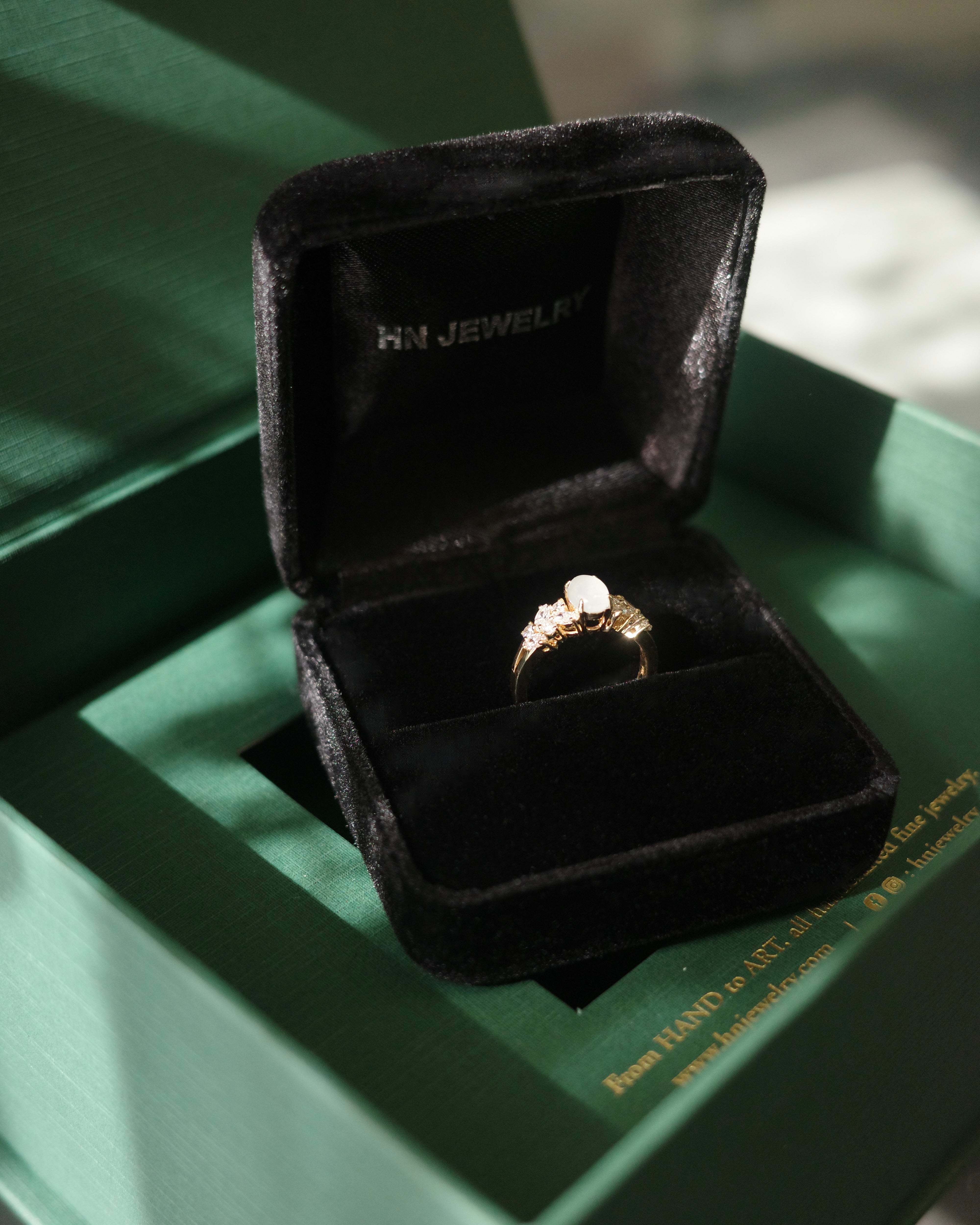 Oval Icy Jade and Diamond Ring