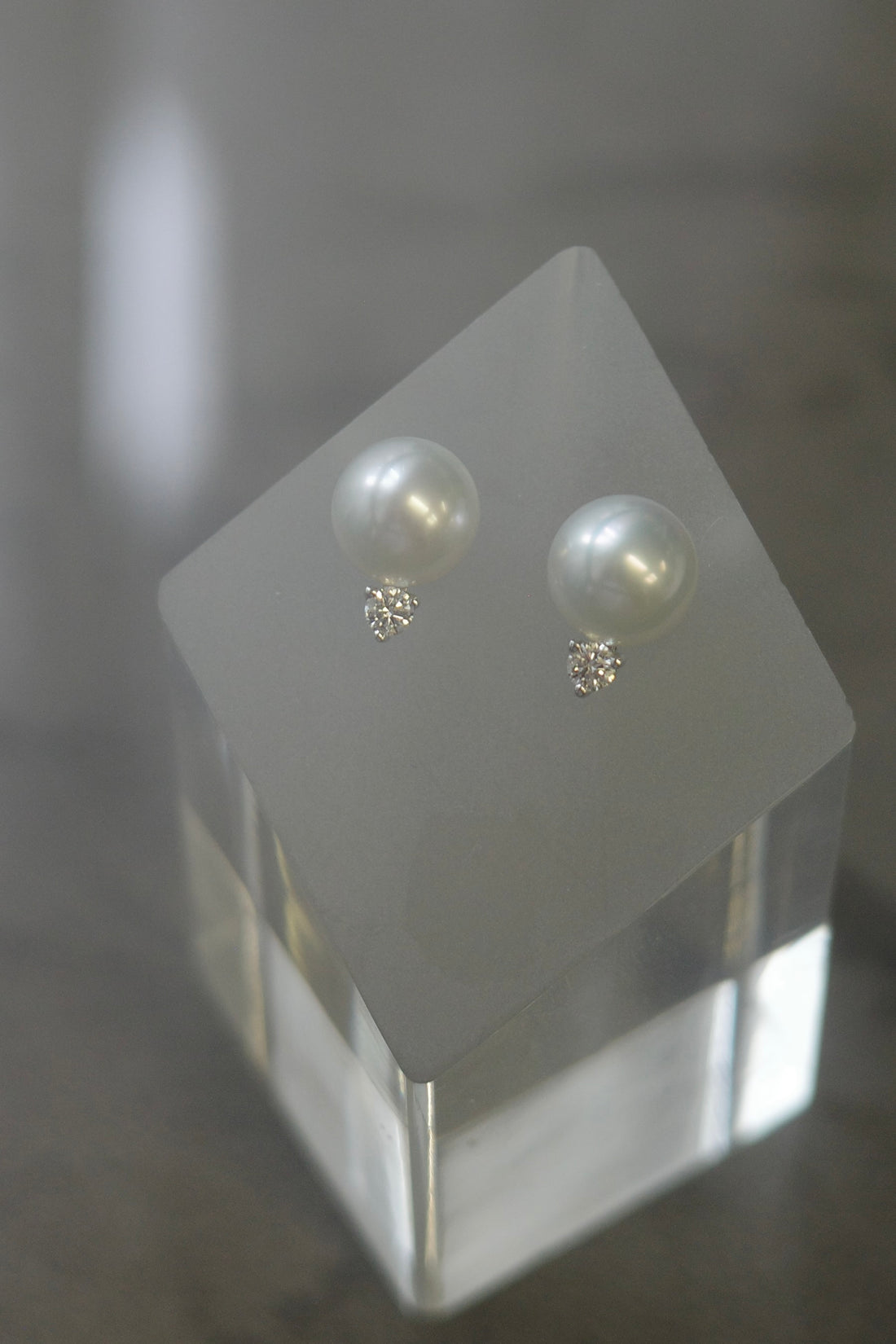 South Sea White Pearl and Diamond Earrings