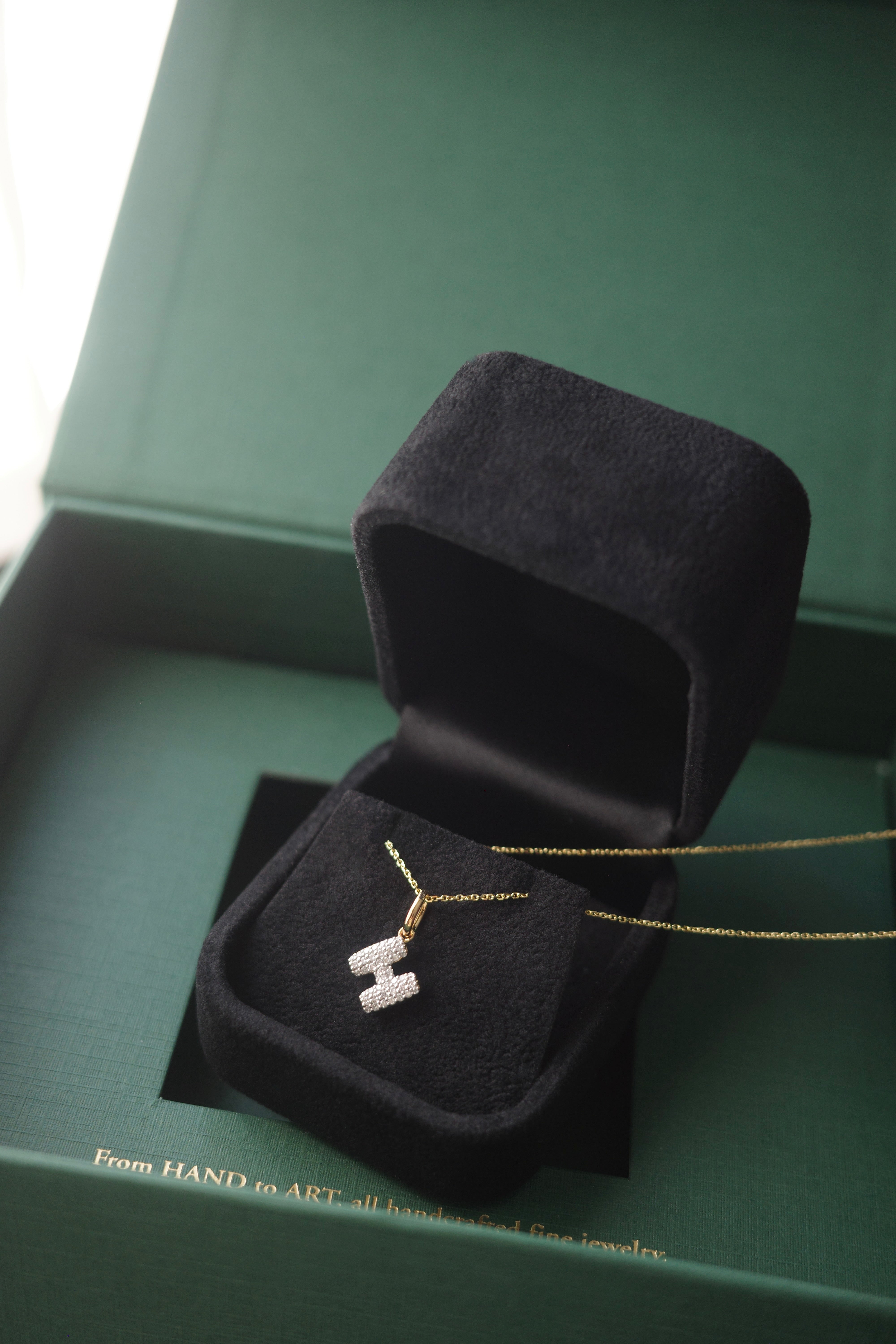 Baby Bubble Diamond Initial Charm