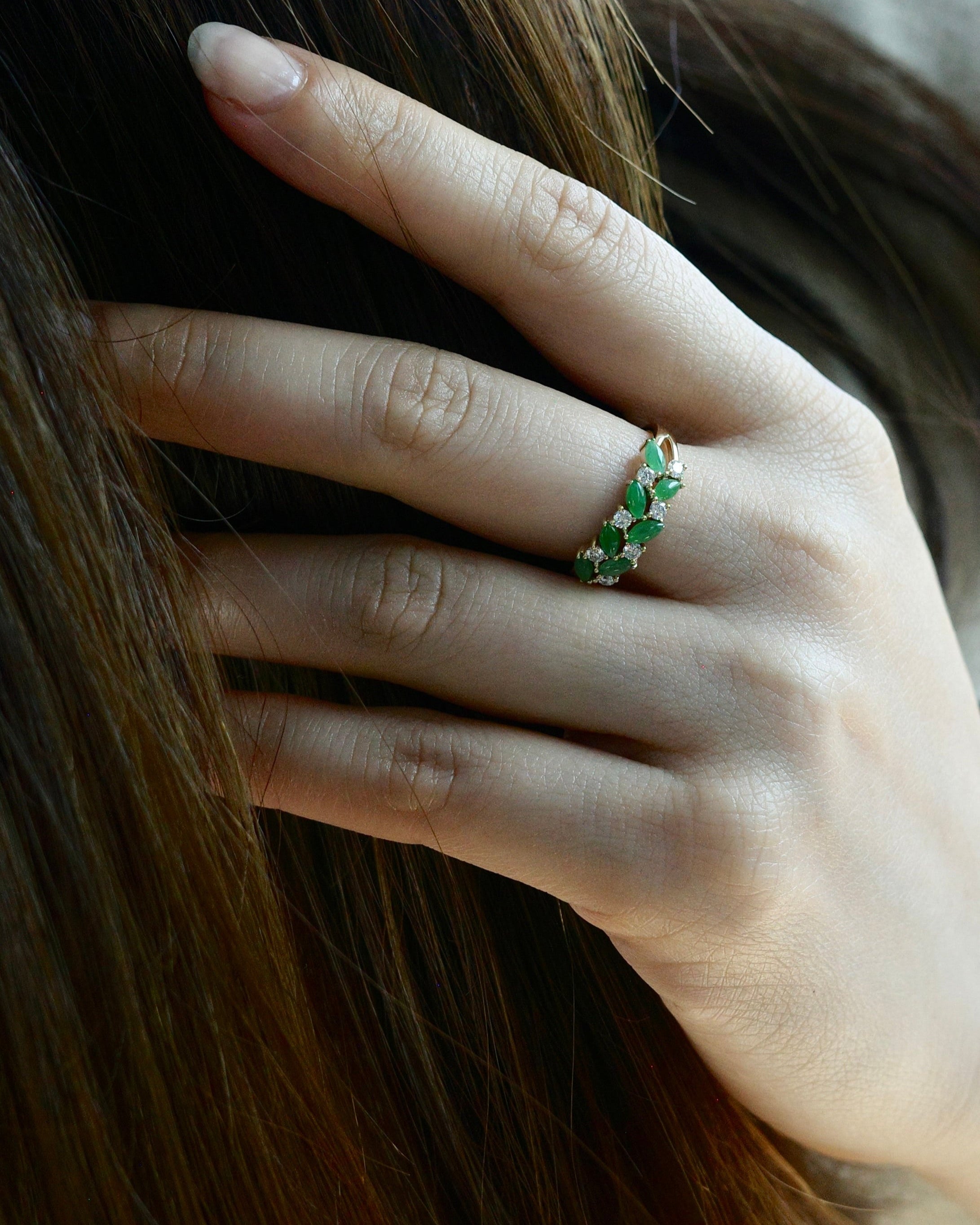 Jade & Diamond Ring