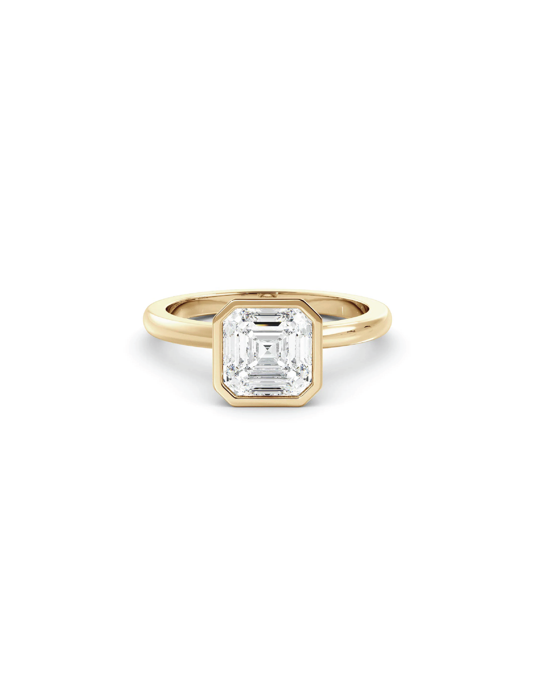 Asscher Bezel Solitaire