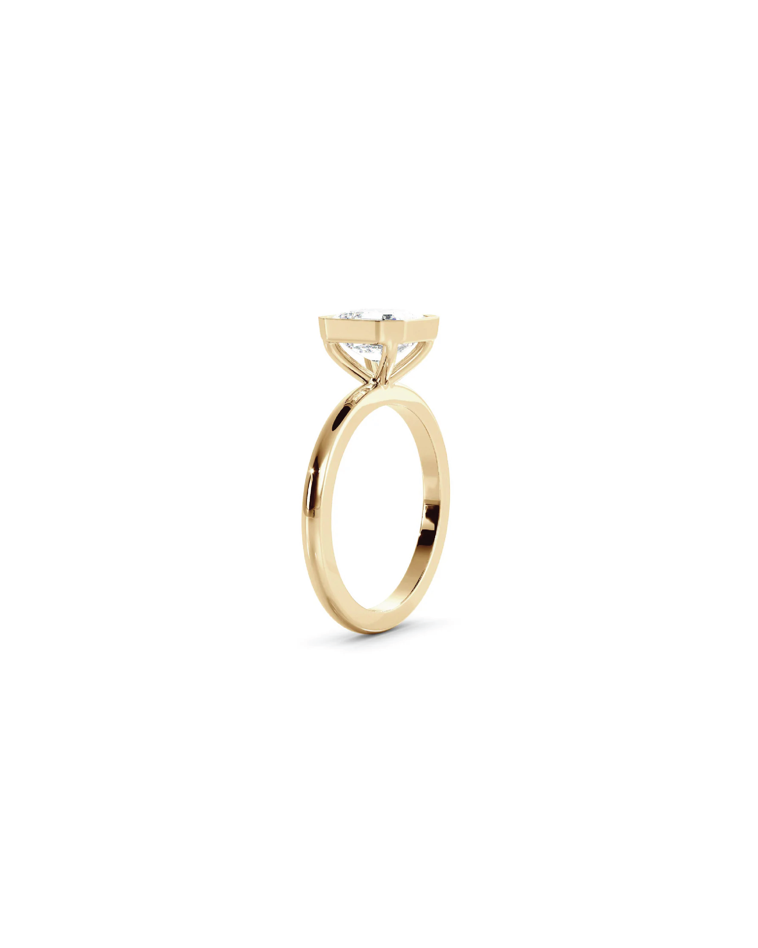 Asscher Bezel Solitaire