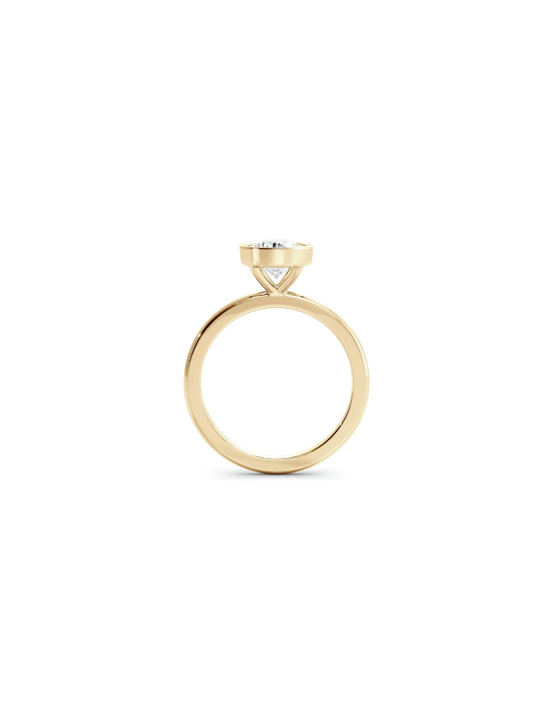 Pear Bezel Solitaire