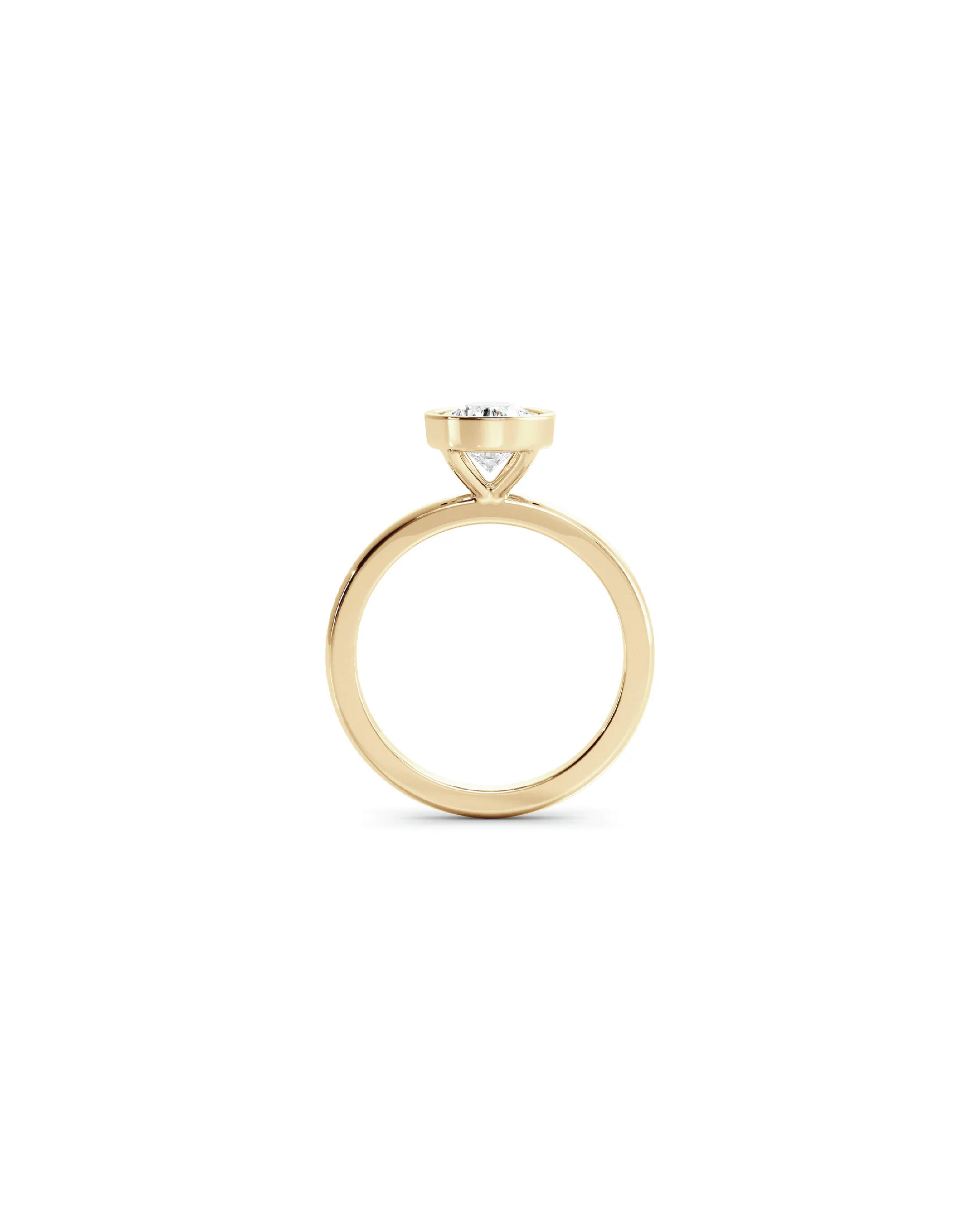 Pear Bezel Solitaire