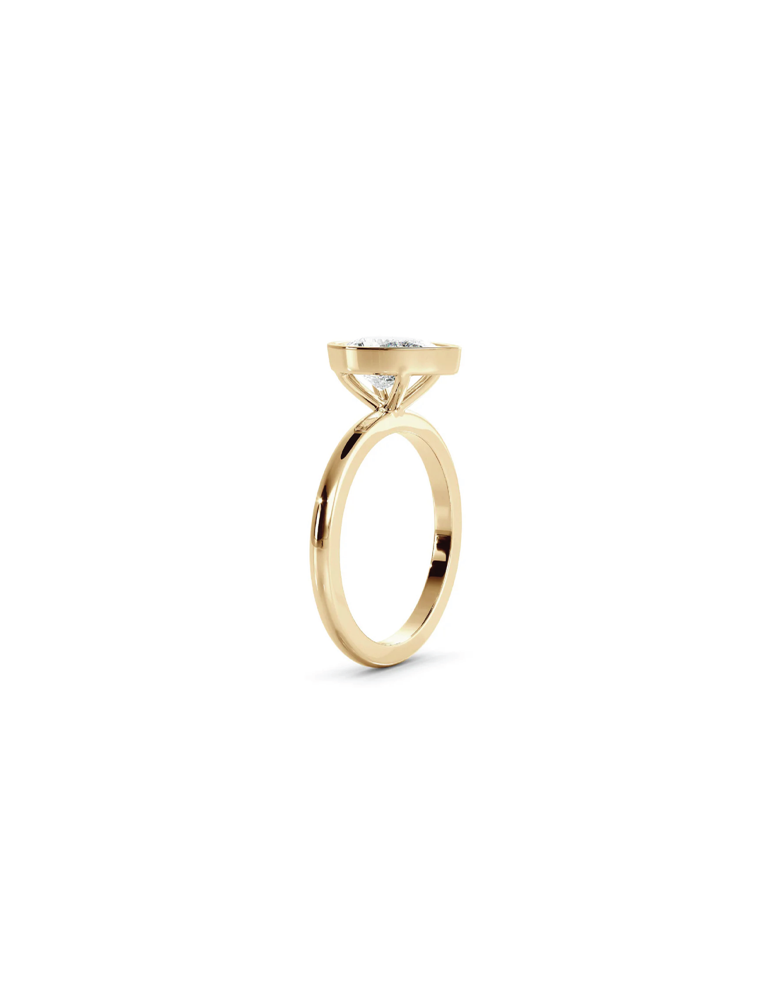 Pear Bezel Solitaire