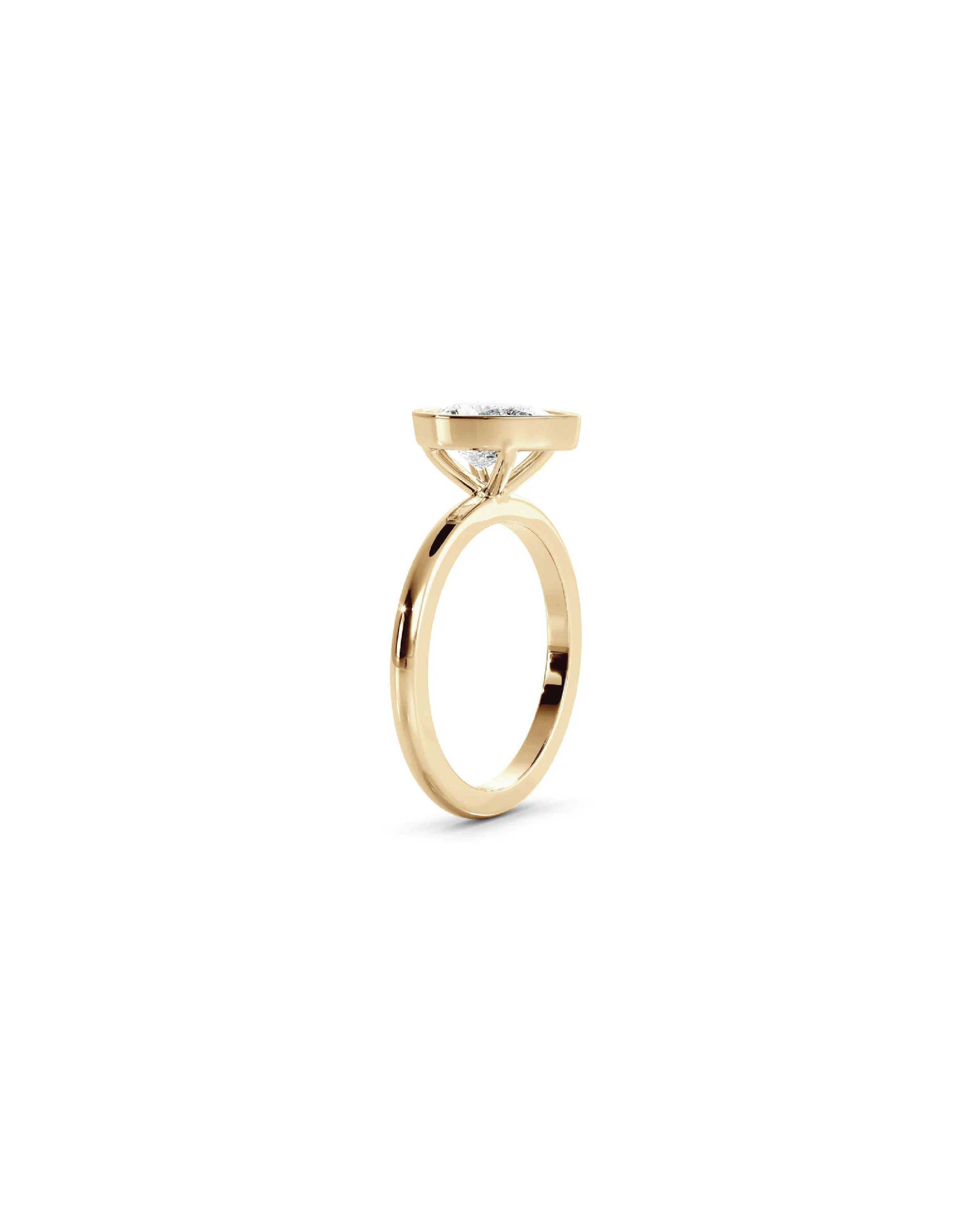 Pear Bezel Solitaire