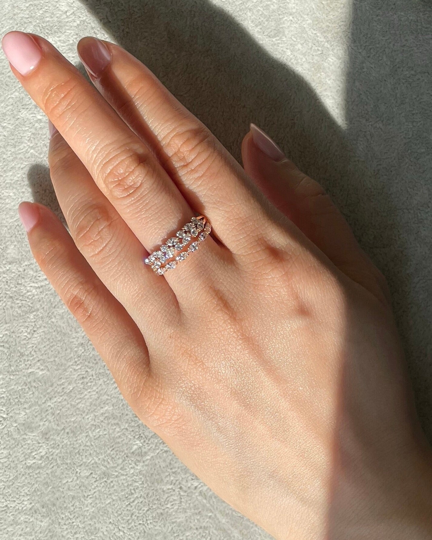 Minimal fine jewelry marquise diamond ring by HN Jewelry
