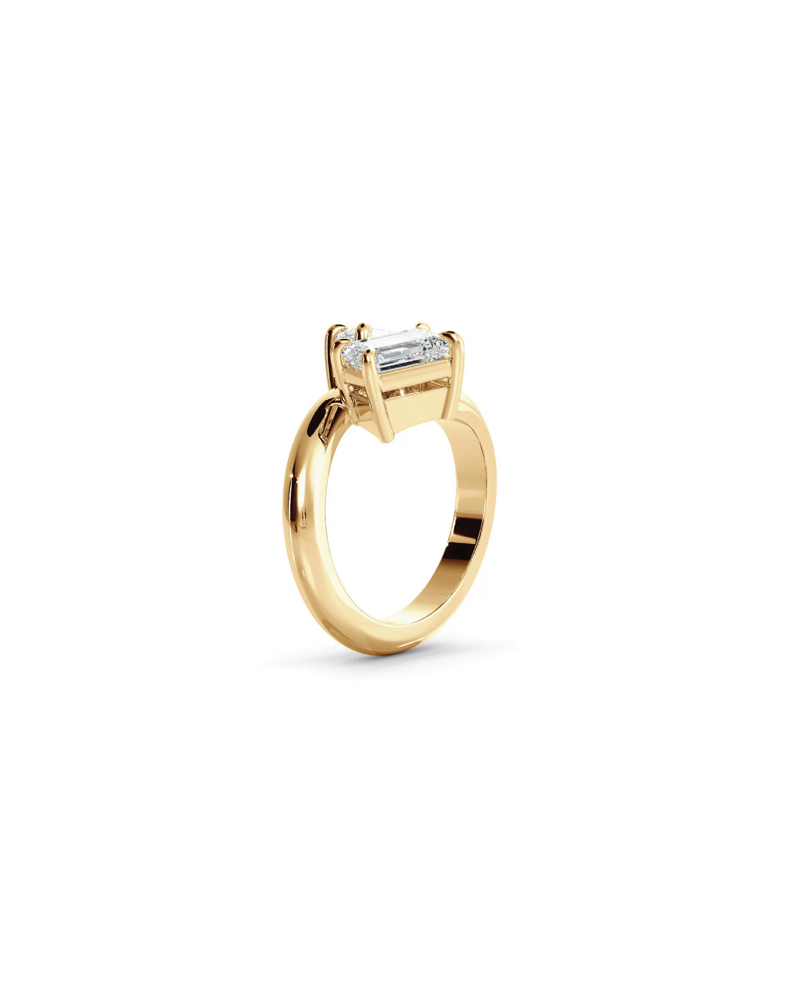 Emerald & Pear Toi et Moi Ring