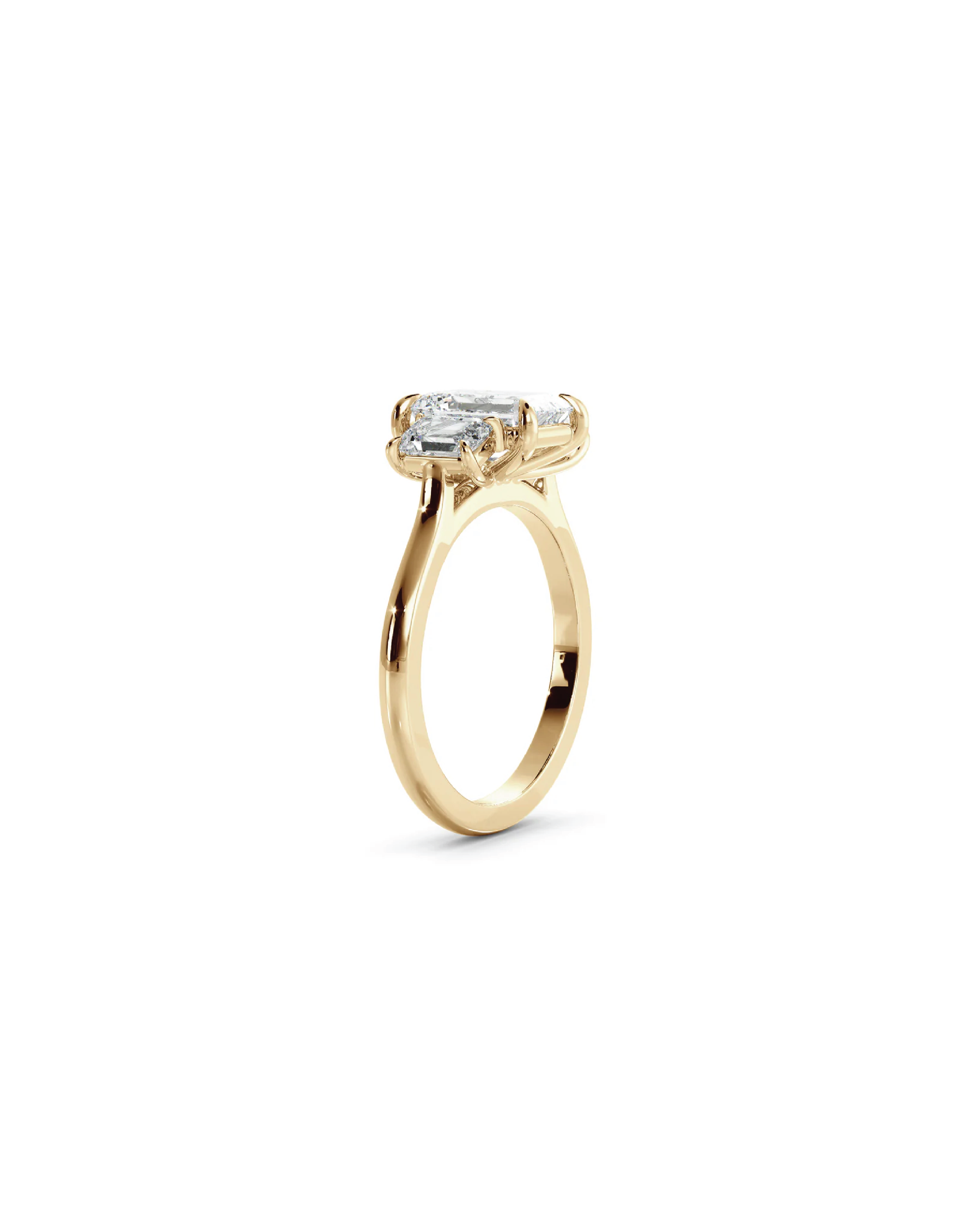 Emerald Three-Stone Ring