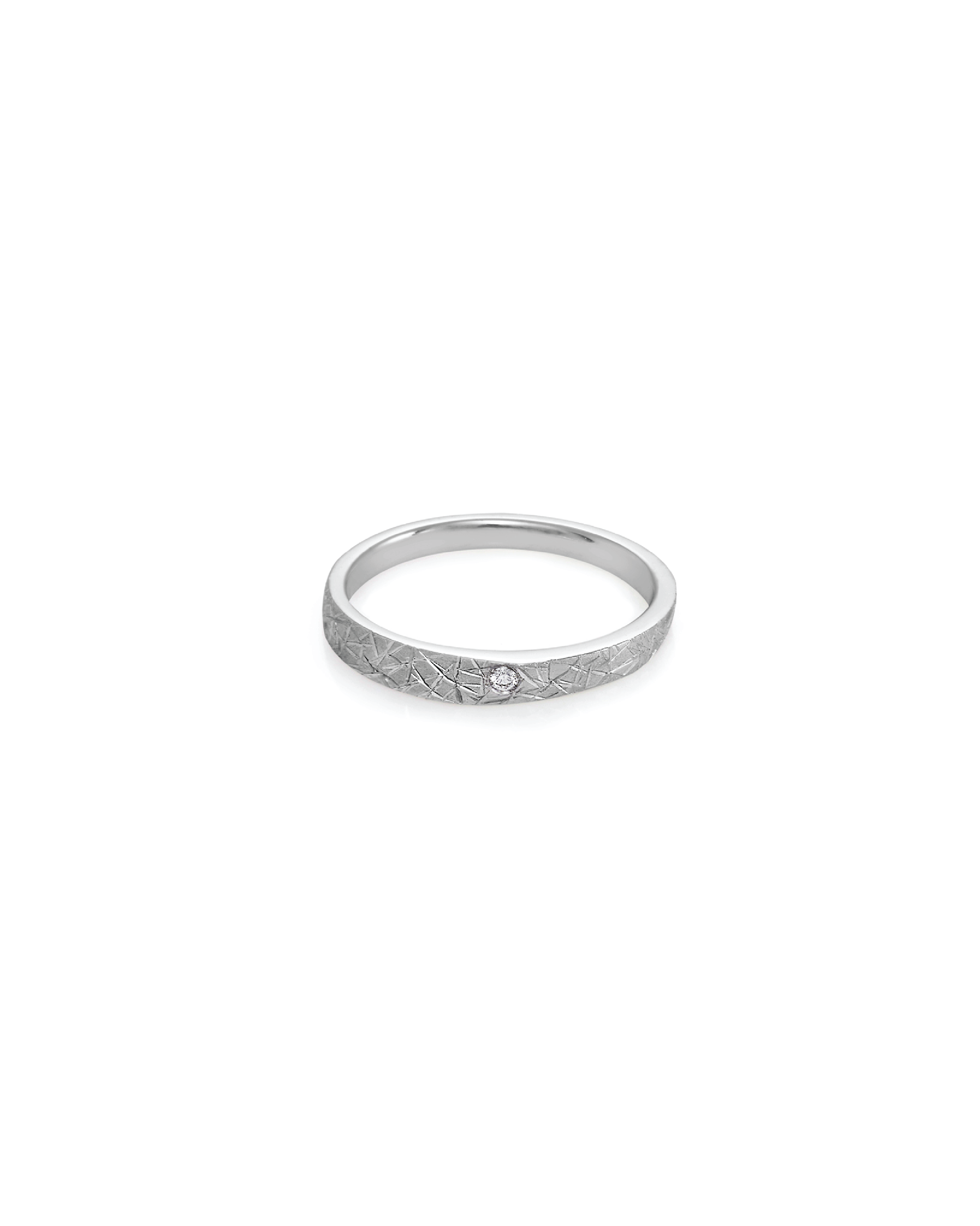 Hand Carved Diamond Ring