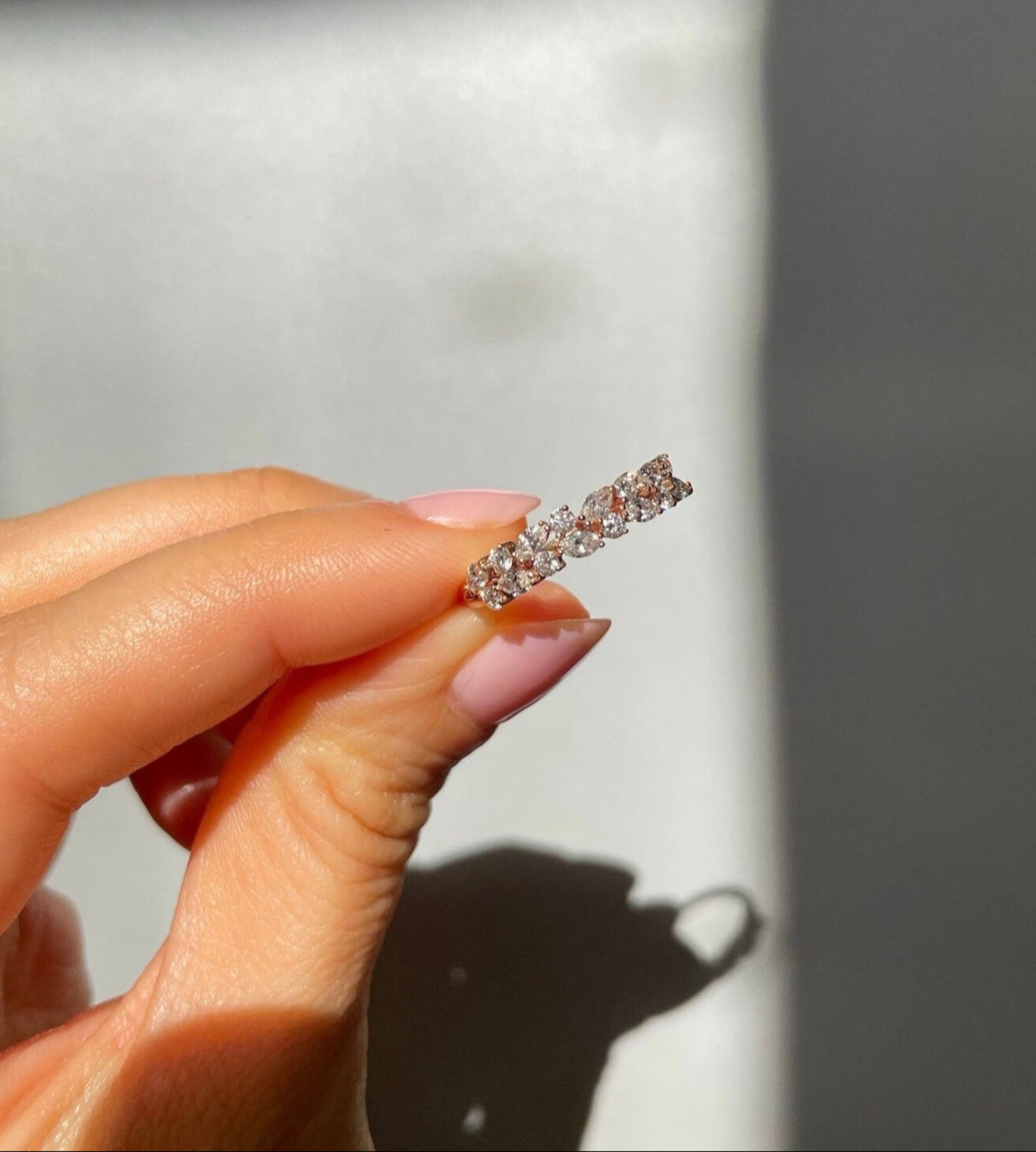 Marquise Diamond Rose Gold Ring (Thin version)