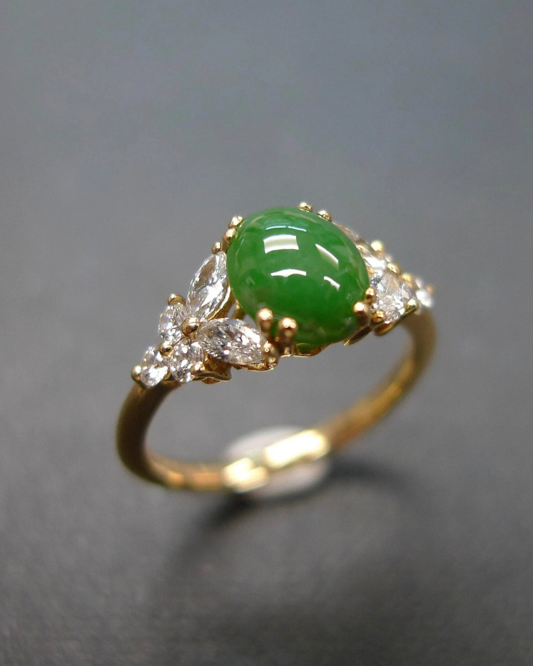 Jade Marquise Diamond Ring