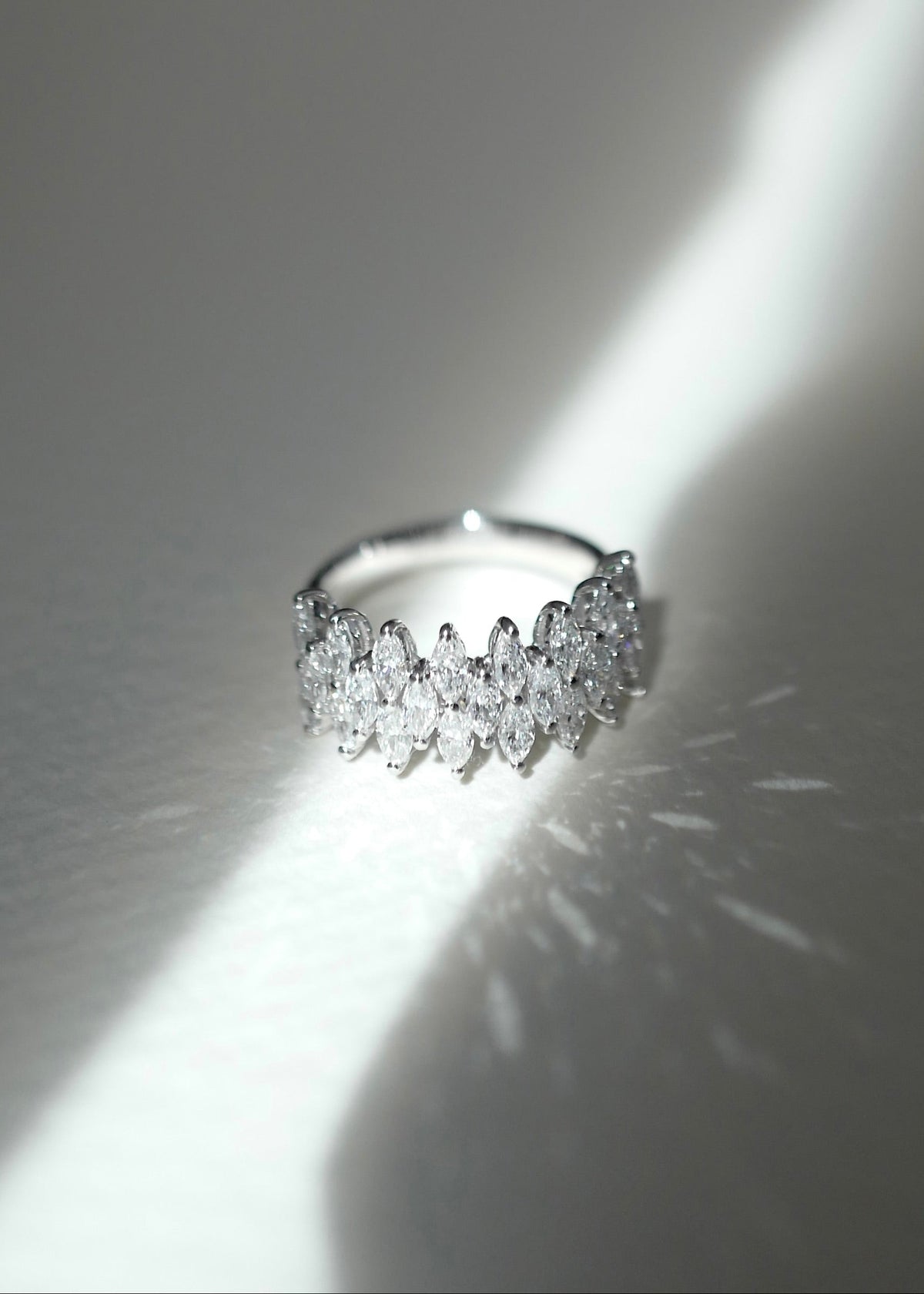 The Fleur marquise diamond ring by hn jewelry