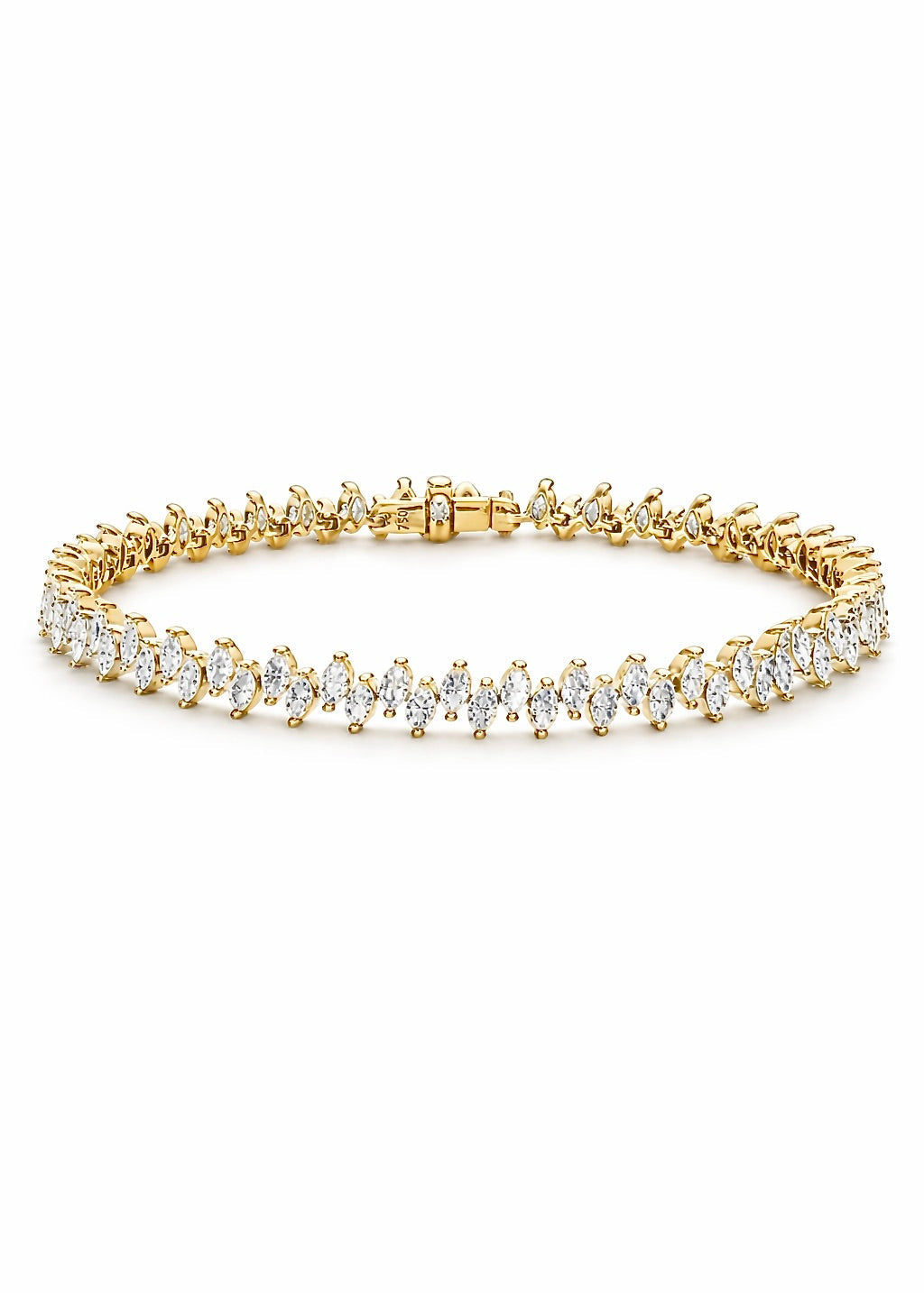 Tennis Bracelet with Marquise Cut Diamond (4.50ct)
