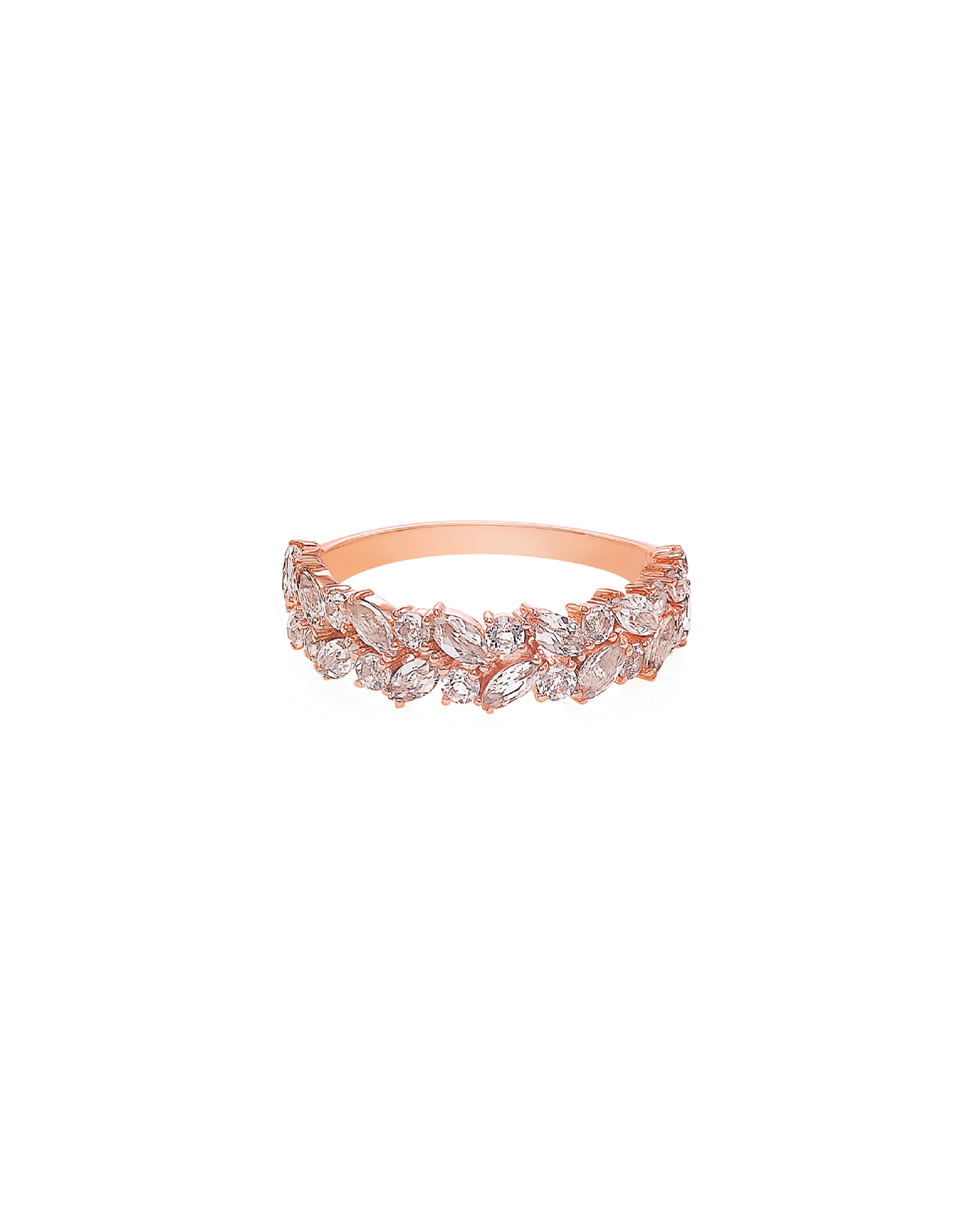 Morganite Half Eternity Ring