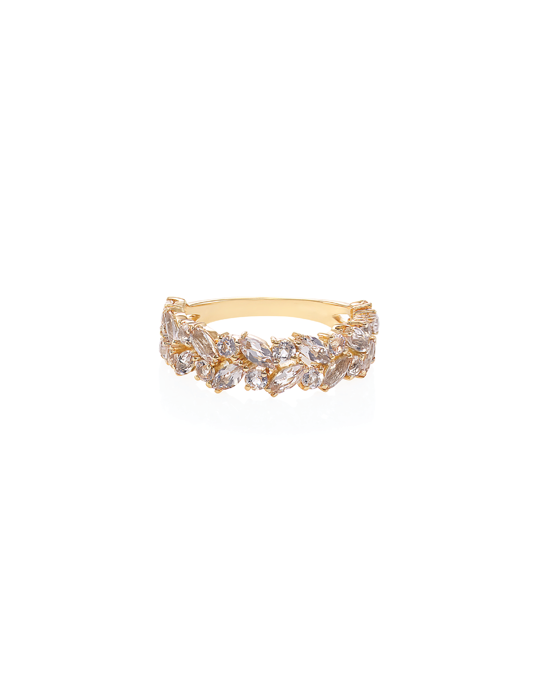 Morganite Half Eternity Ring