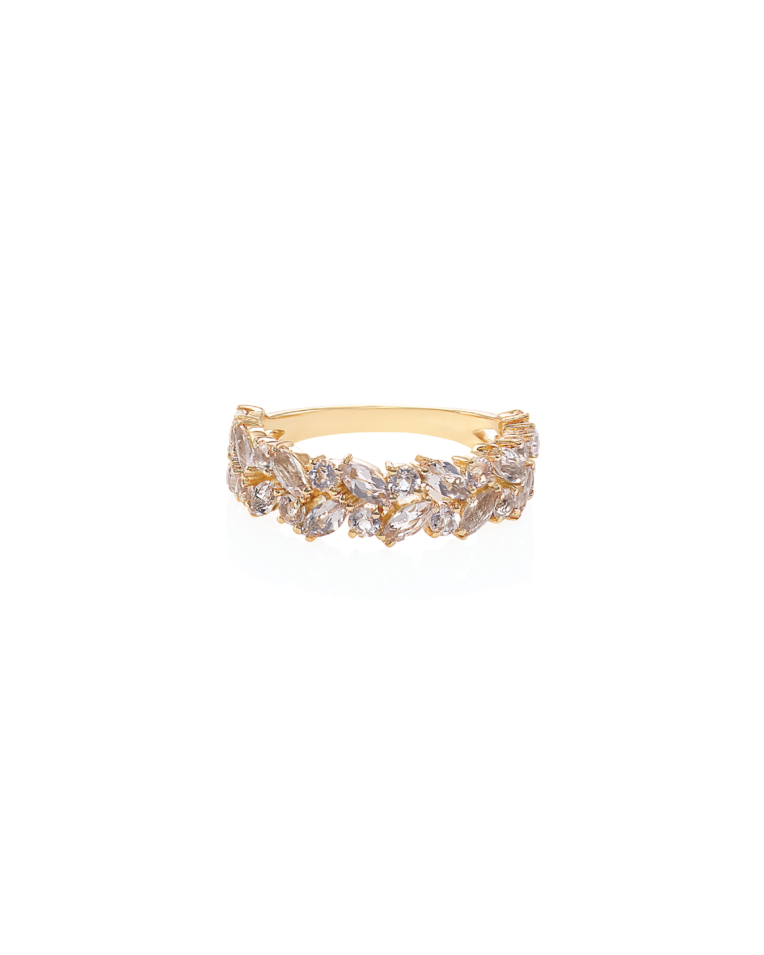 Morganite Half Eternity Ring