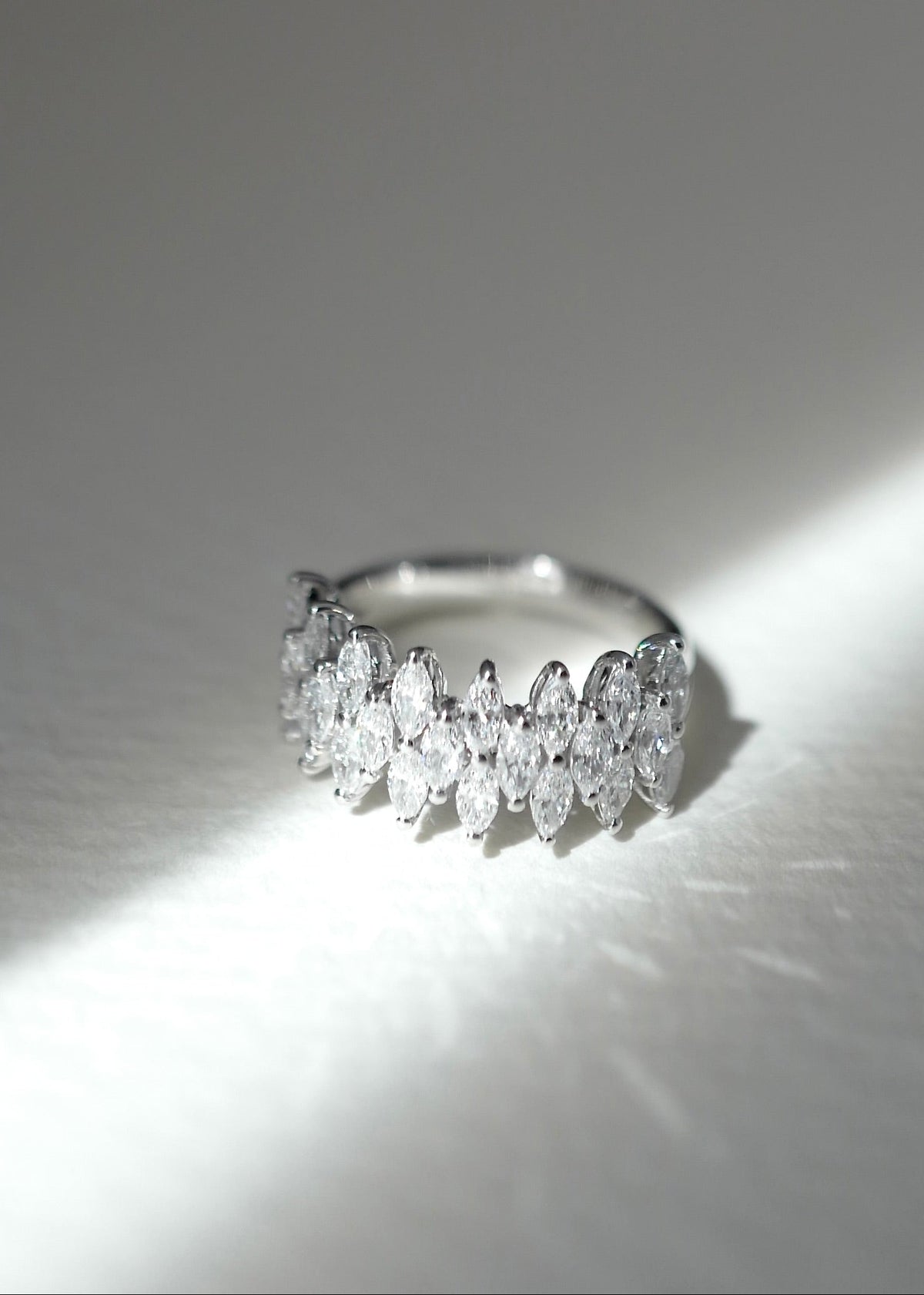 marquise diamond statement made in 14k white gold
