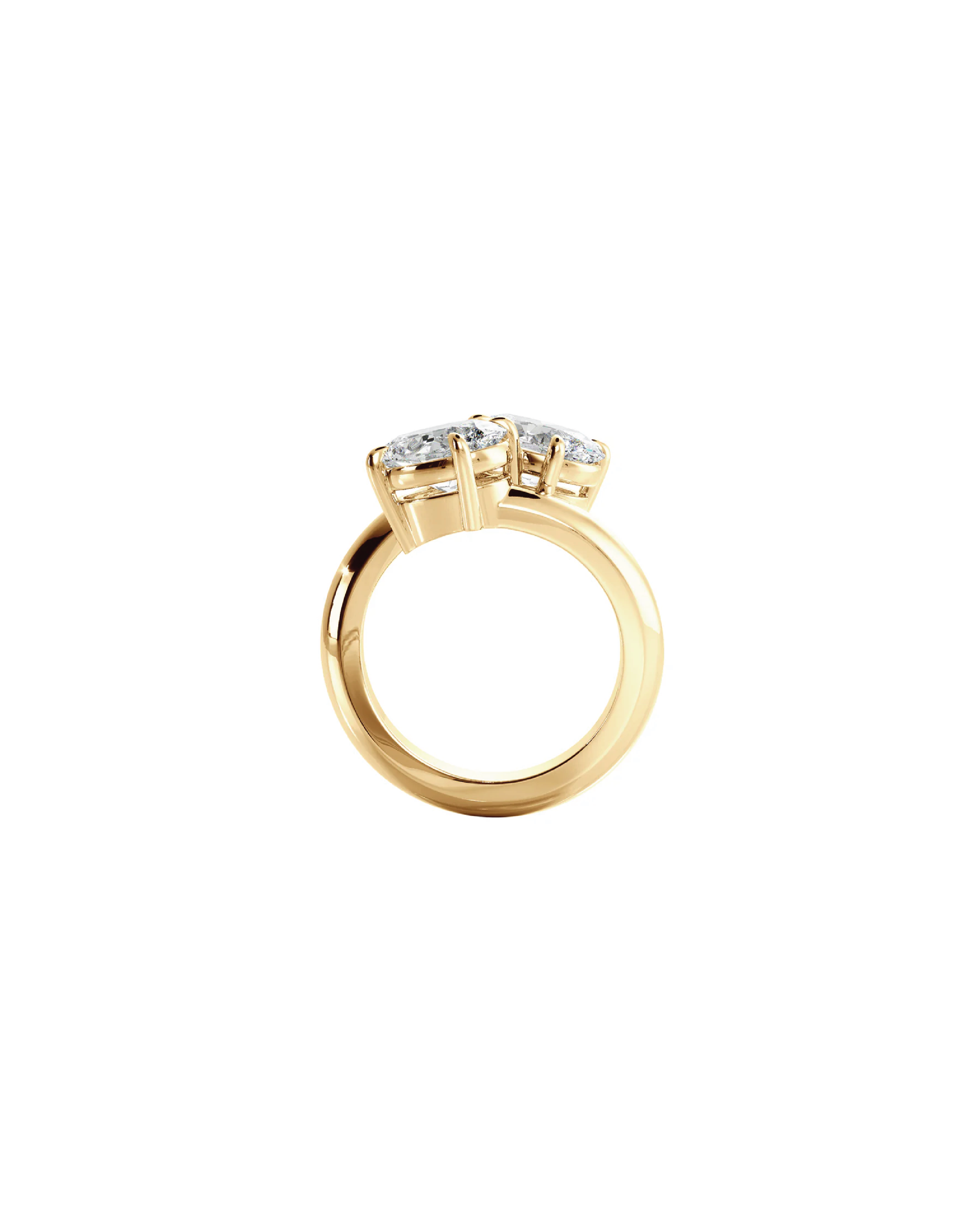 Oval Toi et Moi Ring