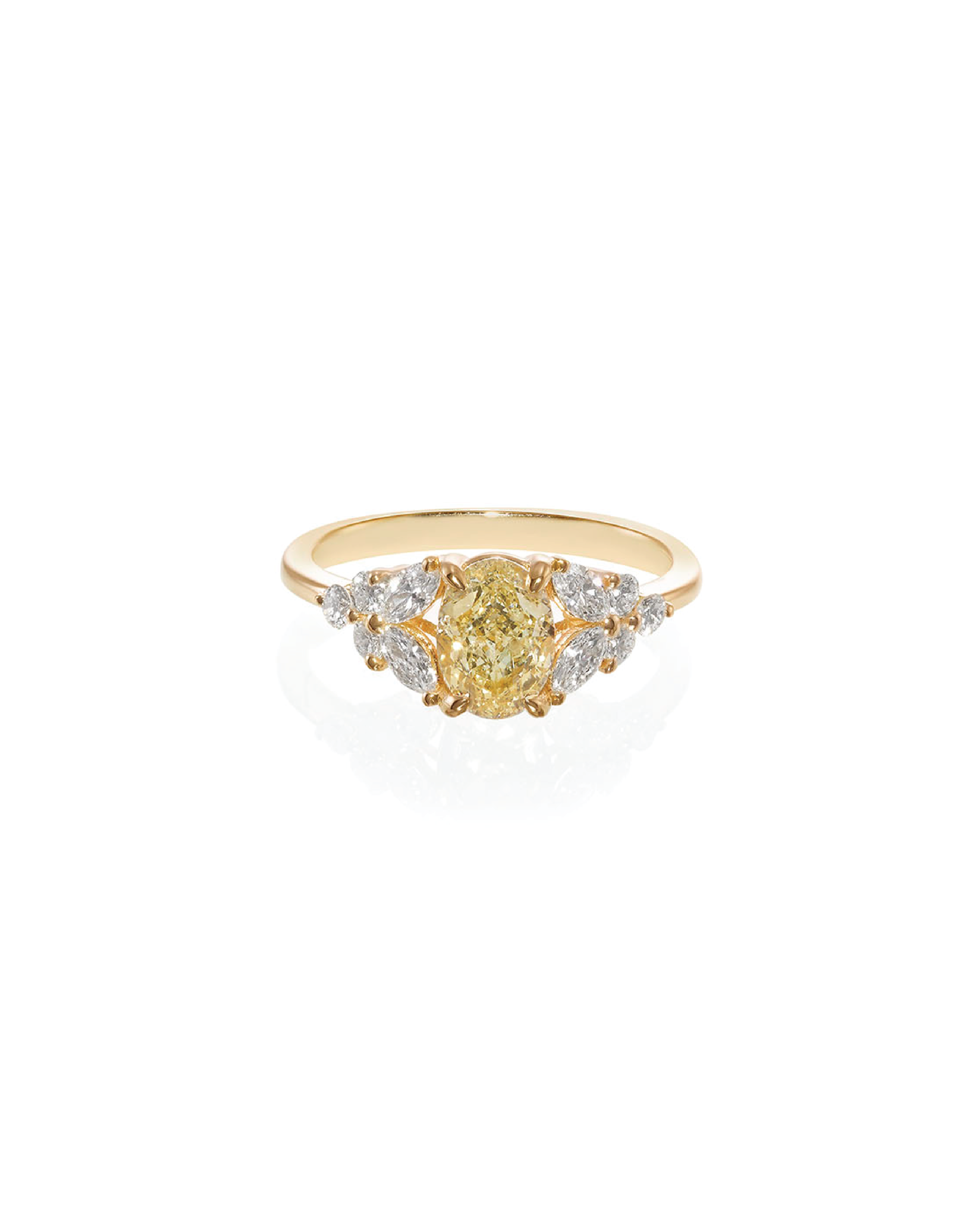 Fancy Yellow Oval Diamond Ring