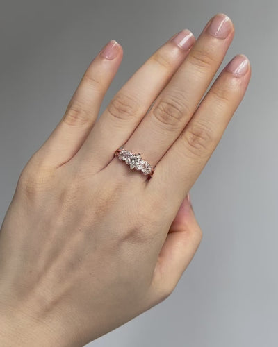 Rose gold marquise diamond engagement ring elegance